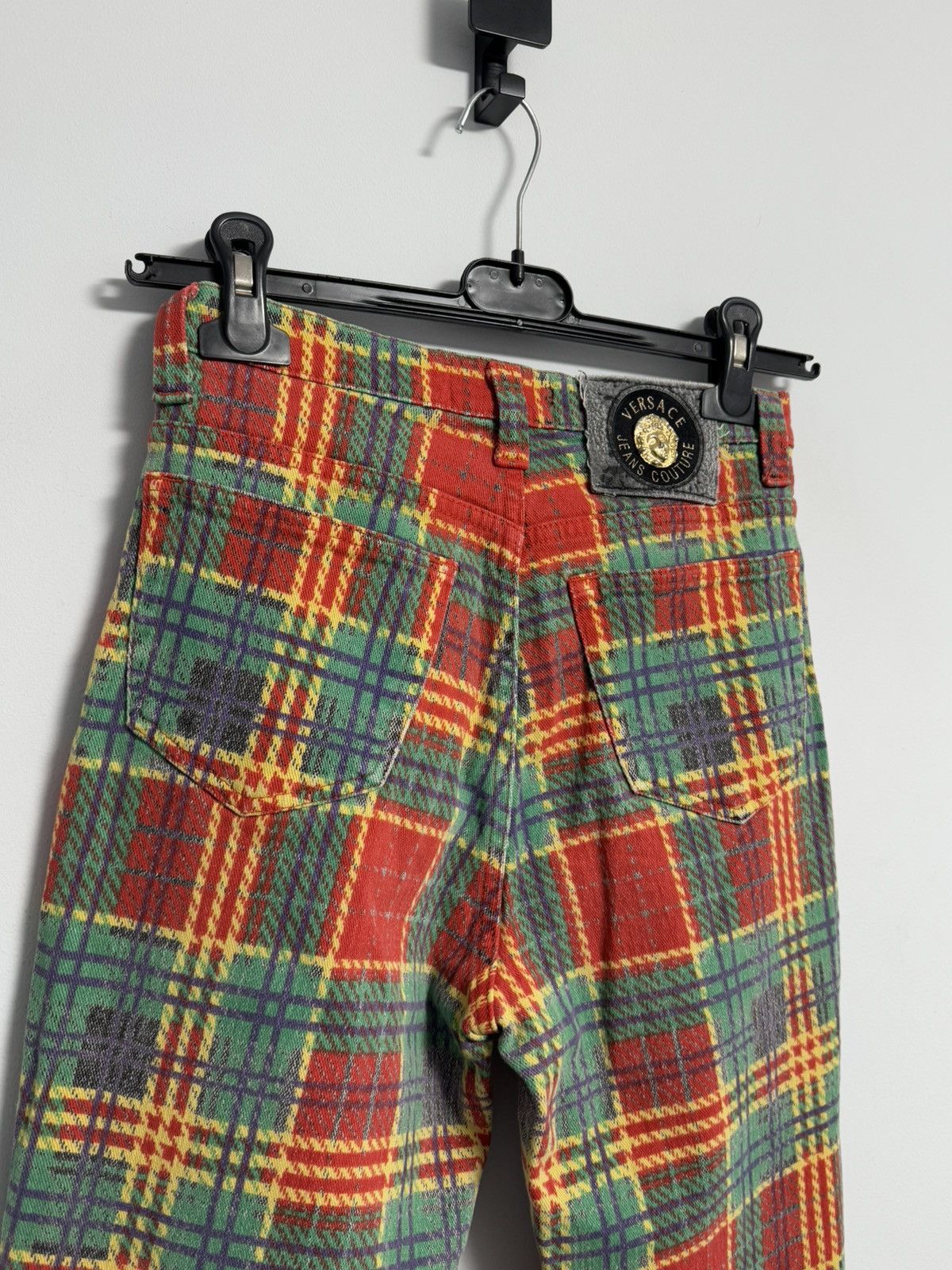 Versace Jeans Couture Rare Versace Jeans Couture 90’s Pants Red Multi Color Italy Size 28" / US 6 / IT 42 - 13 Thumbnail