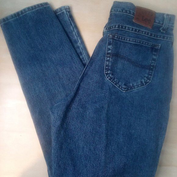 Vintage Lee Riveted High Rise Blue Jeans Denim Bottoms