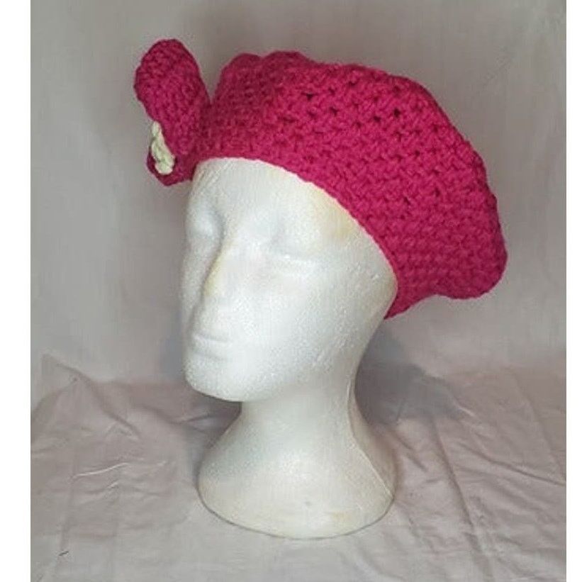 Handmade Winter Pink Bert knitted Handmade Hat Size ONE SIZE - 3 Thumbnail