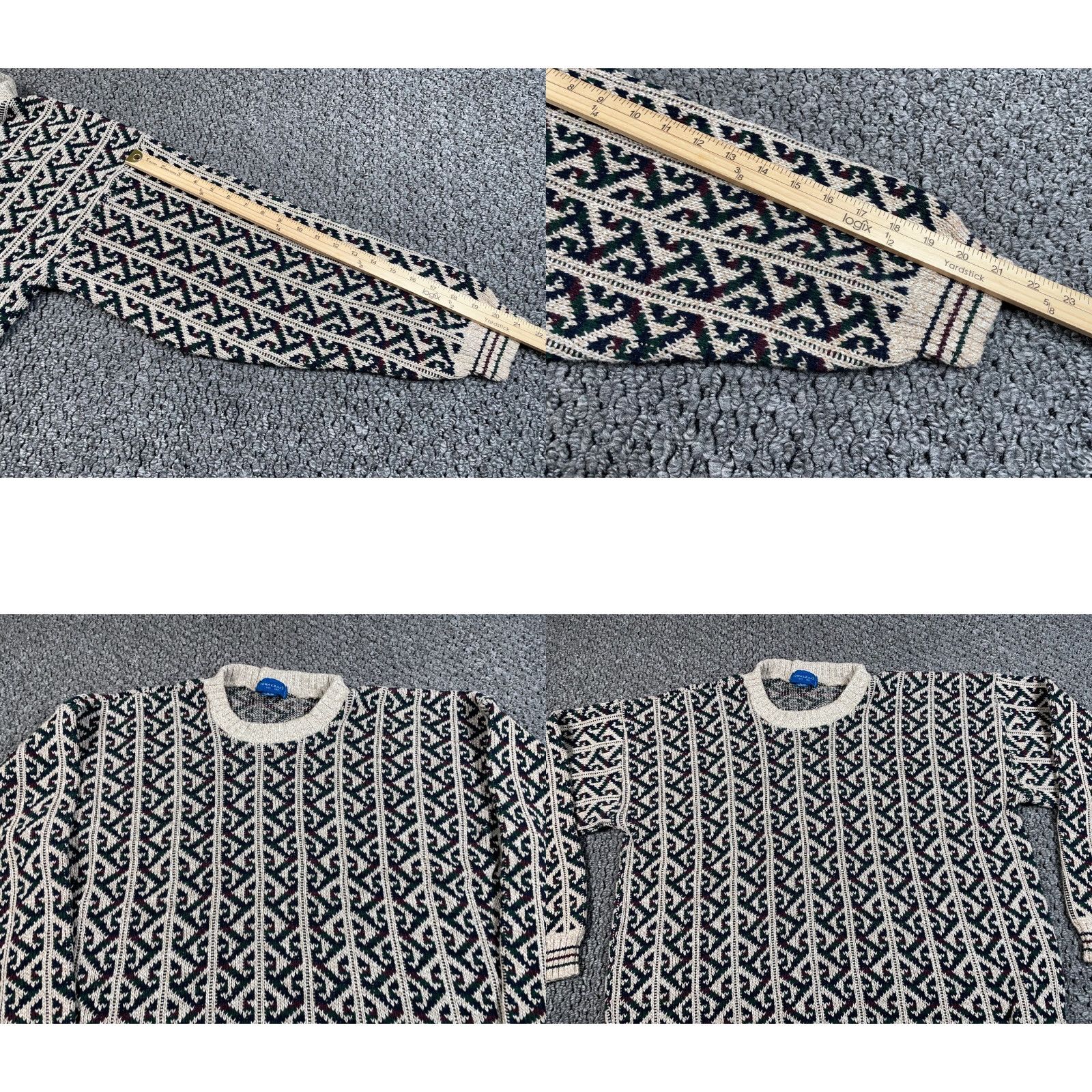 Vintage VINTAGE Towncraft Sweater Geometric Pattern Heavyweight Knit Adult XL Beige Mens Size US XL / EU 56 / 4 - 8 Thumbnail