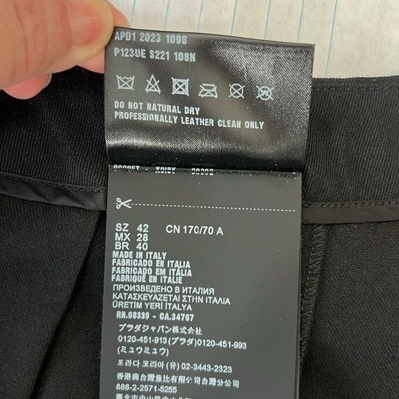 Prada Prada Gabardine Pleated Skated Kilt Belted Logo Belt Mini Sk Size 28" / US 6 / IT 42 - 12 Thumbnail