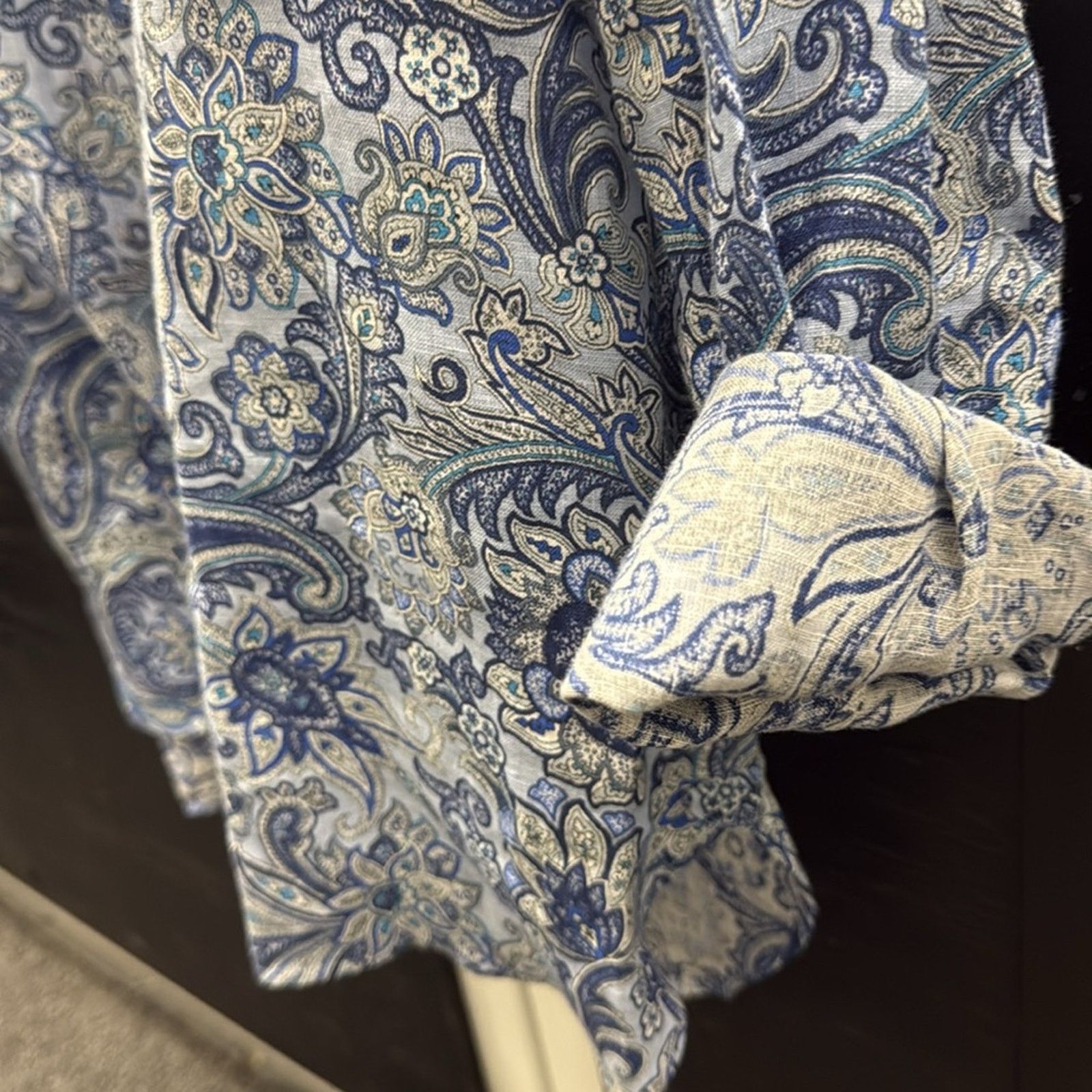 Etro NWT Etro men’s Blue Paisley Button-Up Shirt Size L Size US L / EU 52-54 / 3 - 4 Thumbnail