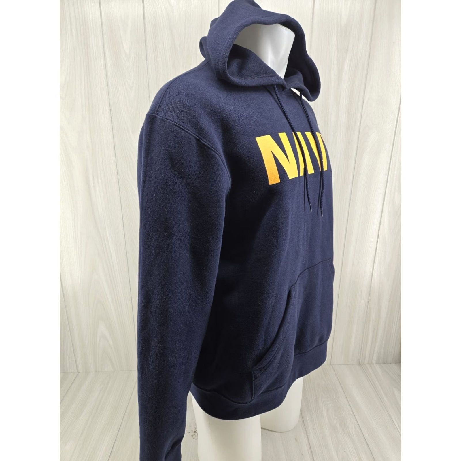 Soffe VINTAGE Soffe United States Navy Hoodie Men L NAVY BLUE Pullover Hooded Pockets Graphic Print Regular Fit Long Sleeve Cotton Polyester Size US L / EU 52-54 / 3 - 6 Thumbnail
