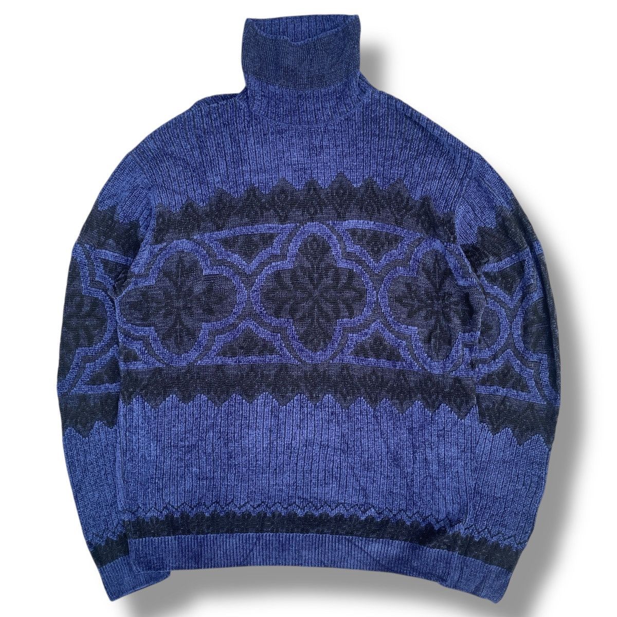 Versace VINTAGE Gianni Versace Classic V2 90s Knit Mock Neck Sweater Size US XXL / EU 58 / 5 - 1 Thumbnail