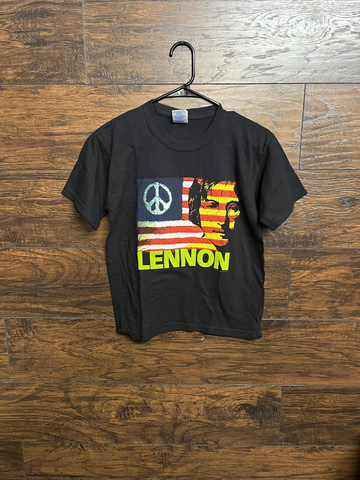 Designer John Lennon Youth T-shirt American Peace Flag - Kids M Size US XXS / EU 40 - 1 Thumbnail
