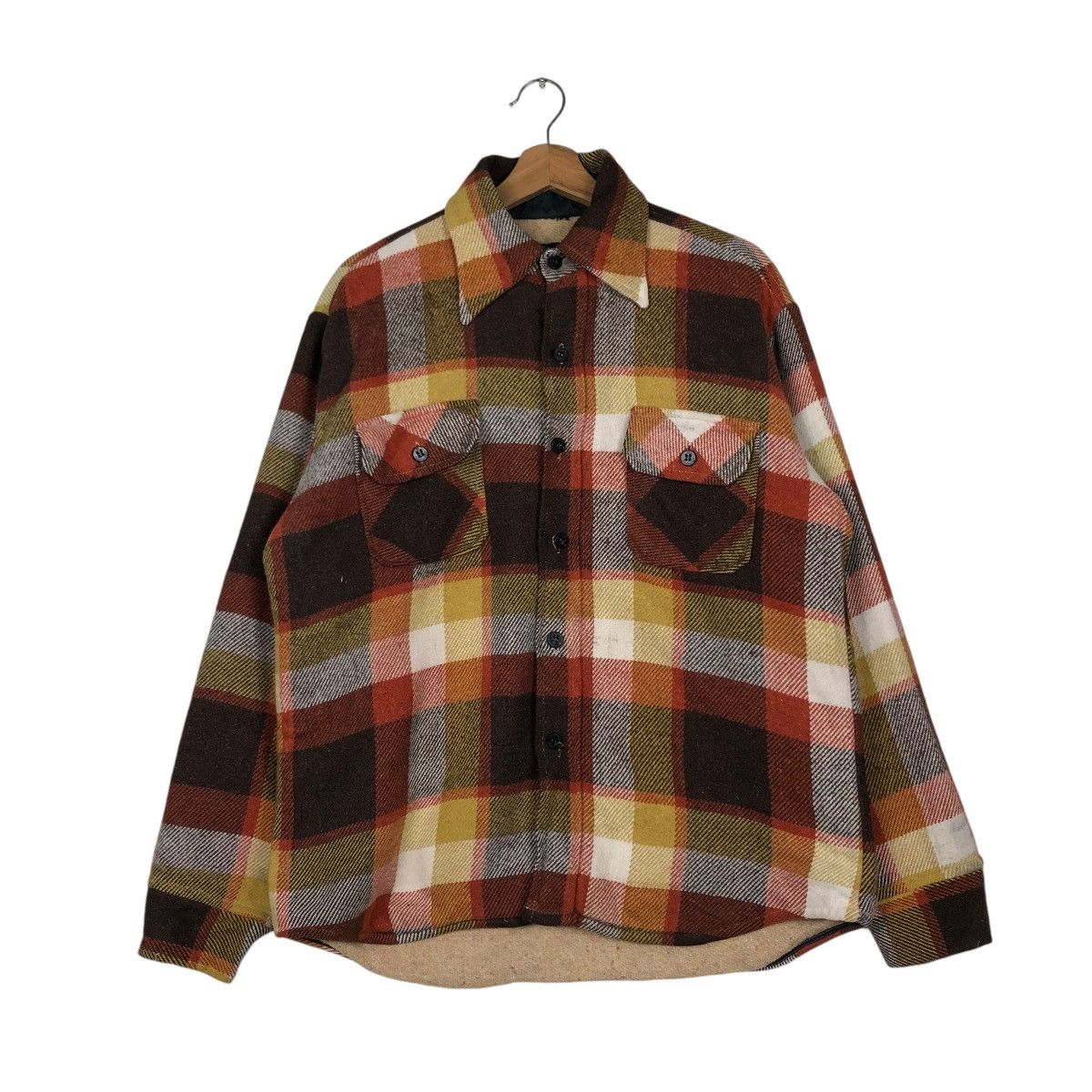 Vintage 🔥VINTAGE WOOL CHORE JACKET TARTAN DESIGN CPO BY PARK AVE Size US M / EU 48-50 / 2 - 3 Thumbnail
