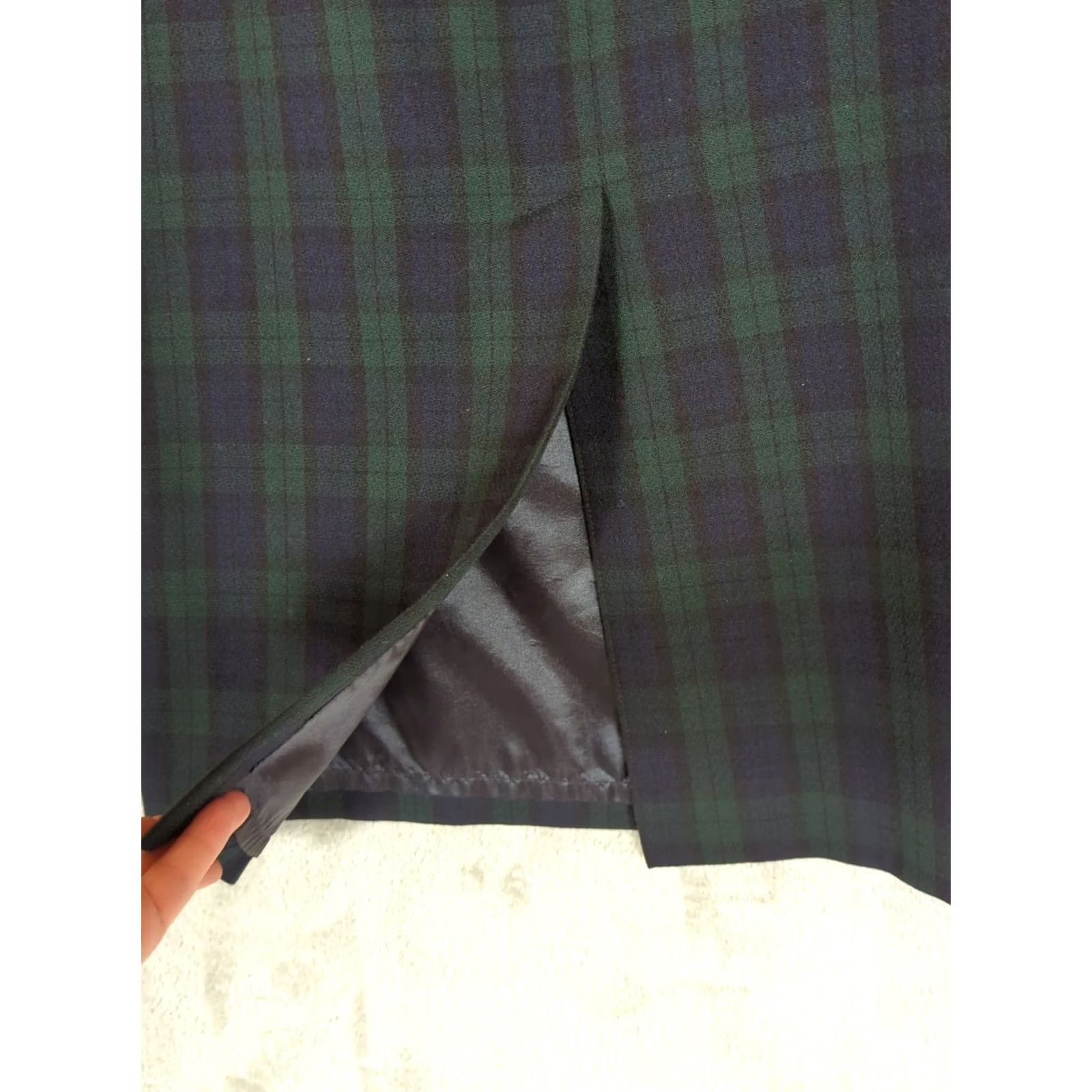 Pendleton VINTAGE Pendleton Maxi Skirt Wool Black Watch Plaid 12 Green Navy Lined Pockets USA Regular Skirt Winter Fall Spring 80s 90s Academia Classic Womens Size 34" / US 12 / IT 48 - 6 Thumbnail