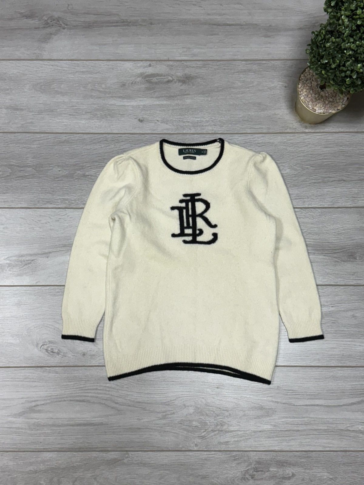 Polo Ralph Lauren POLO RL Ralph Lauren cashmere wool big logo sweater Size M / US 6-8 / IT 42-44 - 3 Thumbnail