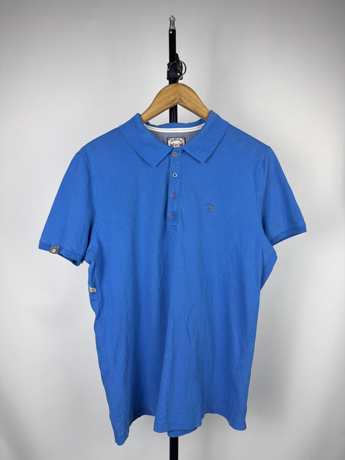 Diesel Retro 00s Diesel Blue Slim Fit Polo Shirt Workwear Logo XL Size US XL / EU 56 / 4 - 1 Thumbnail