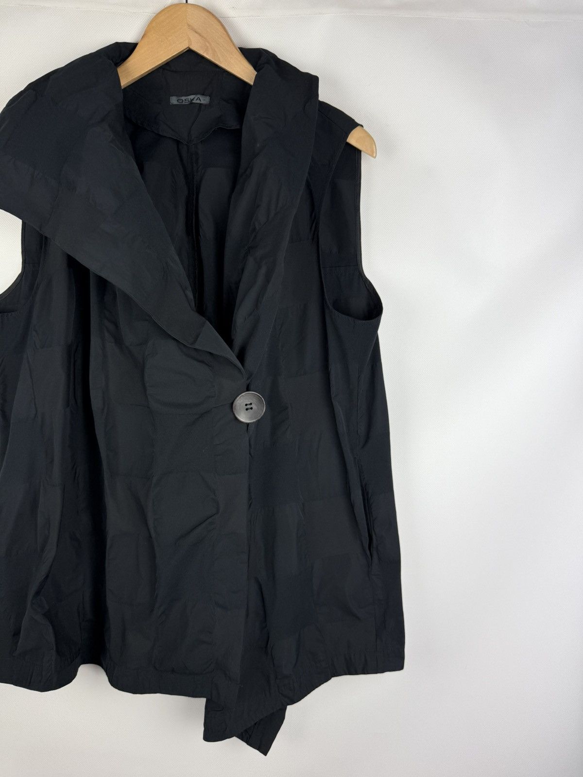 OSKA Oska Ladies Avant-garde Nylon Assymetrical Vest Jacket Gilet Size XL / US 12-14 / IT 48-50 - 3 Thumbnail