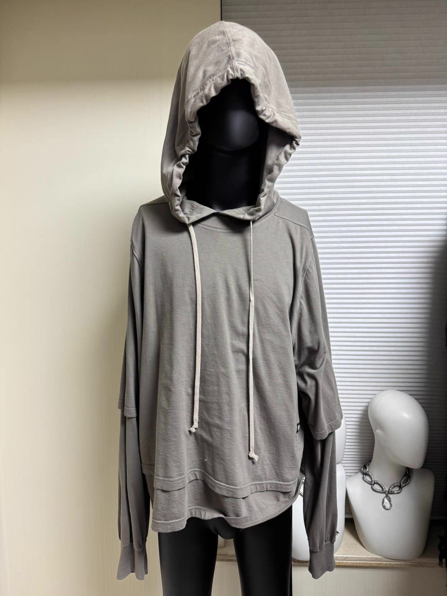 Rick Owens Rick Owens classic Dune hooded sweatshirt Q8 Size US L / EU 52-54 / 3 - 3 Thumbnail