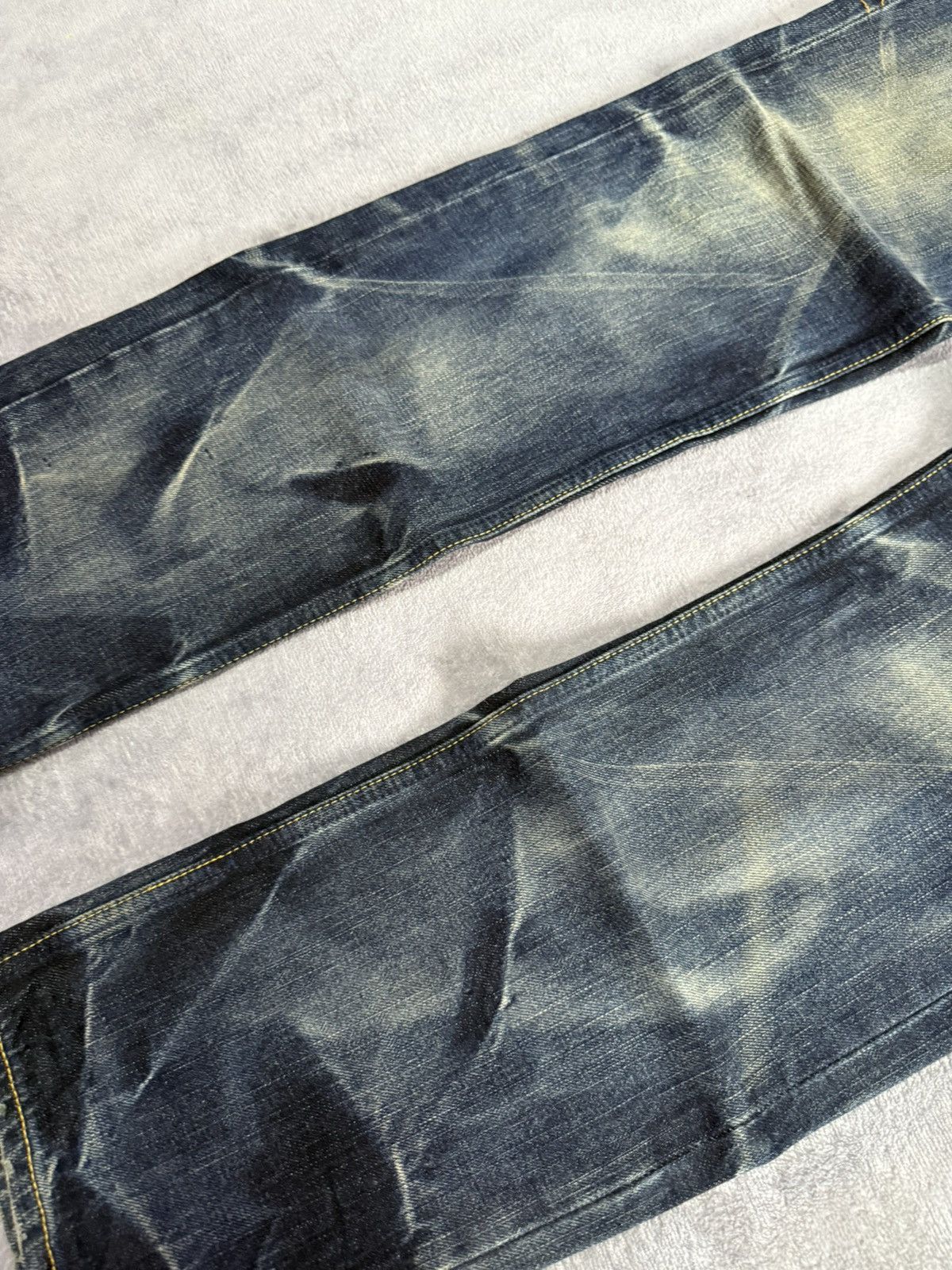 Japanese Brand Takeo Kikuchi Japan Claw Mark Mud Wash Loose Jeans Size US 34 / EU 50 - 6 Thumbnail