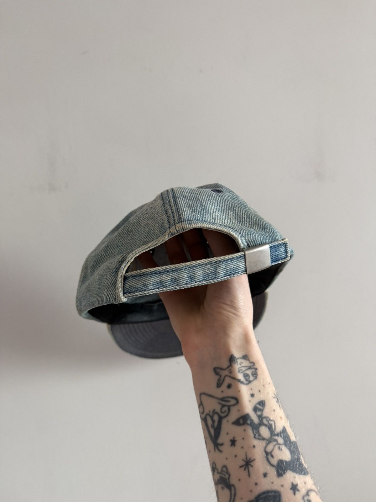 Vintage Vintage Washed Denim Cap Size ONE SIZE - 5 Thumbnail