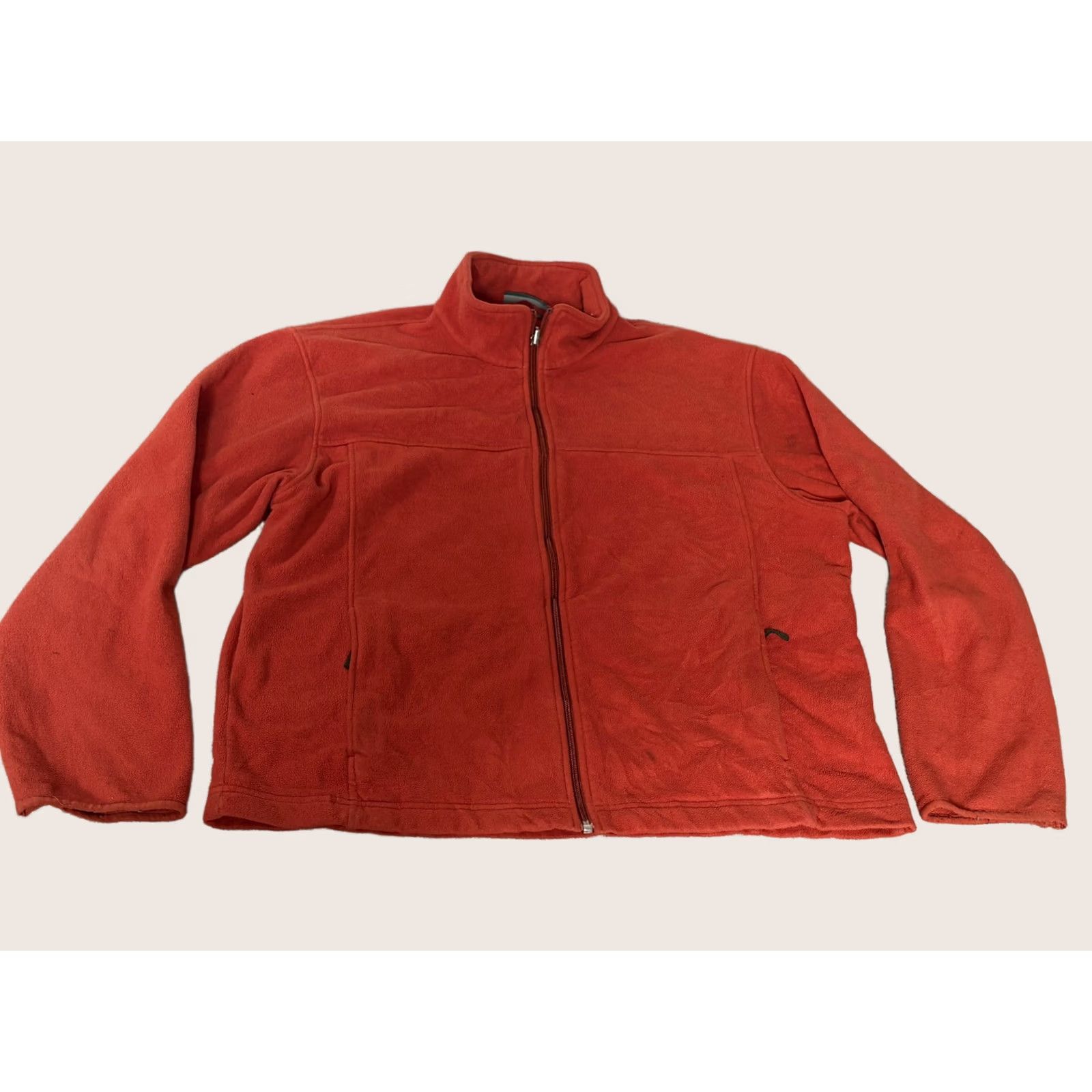 Vintage L.L. Bean Jacket Mens Large Red Full Zip Lightweight Fleece Windbreaker Pockets Outdoor Casual Travel Size US L / EU 52-54 / 3 - 1 Thumbnail