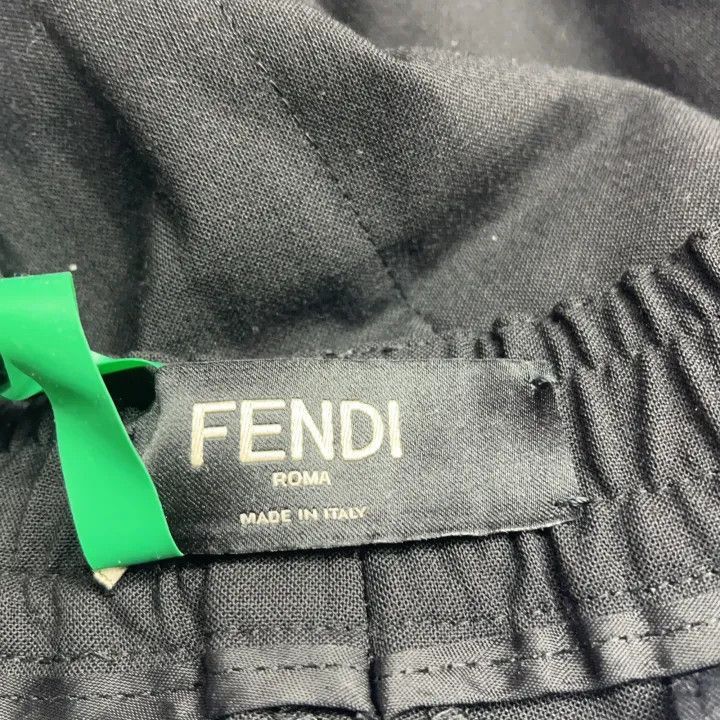 Fendi Fendi FW22 Plain Drawstring Wool Pants for Men -2508 Size US 44 / EU 60 - 4 Thumbnail