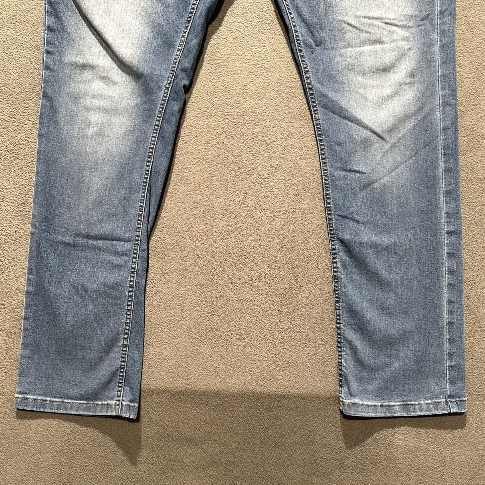 Denime The Perfect Jean NYC Jeans Men 42x36 Blue Skinny Fit Stretch Denim EUC Size US 42 / EU 58 - 5 Thumbnail