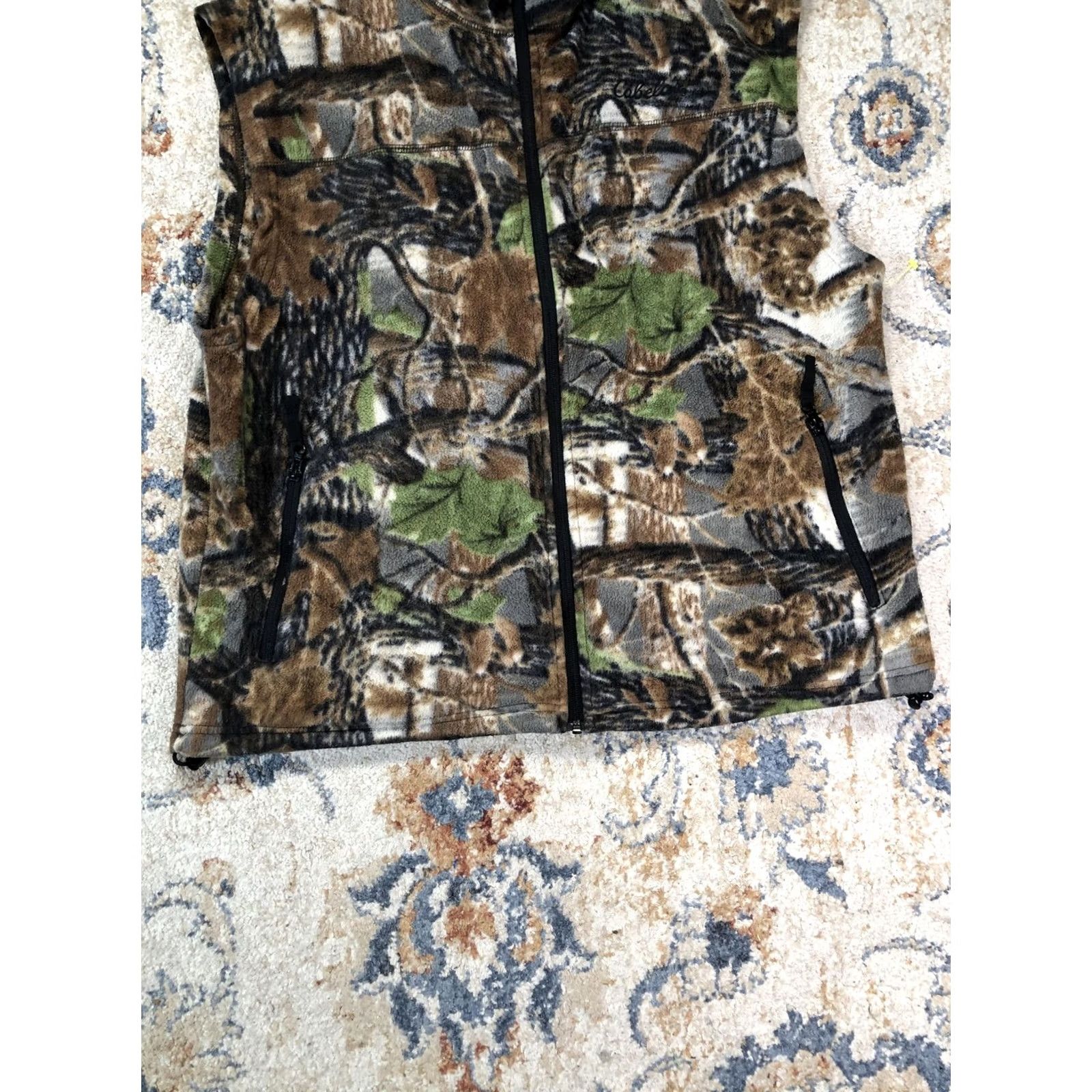 Vintage Cabela's Vest Mens XL Brown Camouflage Fleece Full Zip Pockets Outdoor Hunting Size US XL / EU 56 / 4 - 5 Thumbnail