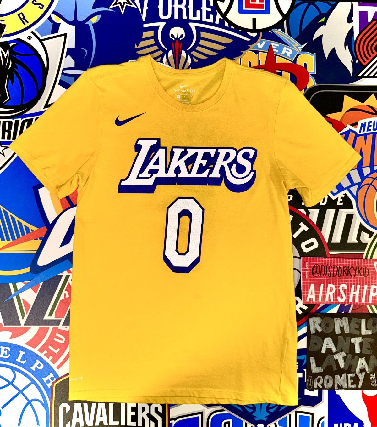 Nike Gold/Yellow Los Angeles Lakers Kyle Kuzma #0 Nike Jersey Tee Size US S / EU 44-46 / 1 - 1 Thumbnail