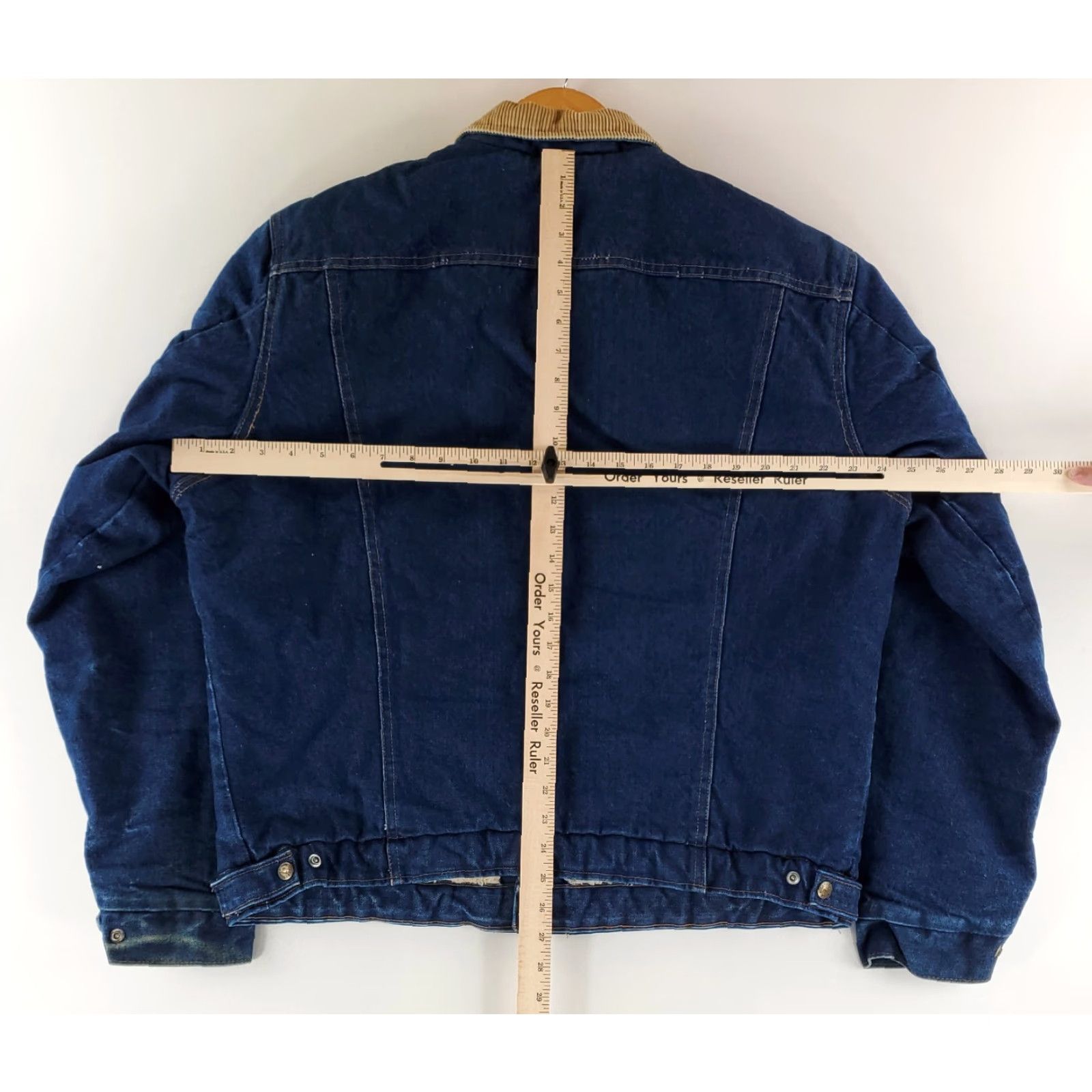 Vintage Saddle King Western Sherpa Lined Denim Trucker Jacket Corduroy Collar Mens L Jacket Size US L / EU 52-54 / 3 - 8 Thumbnail