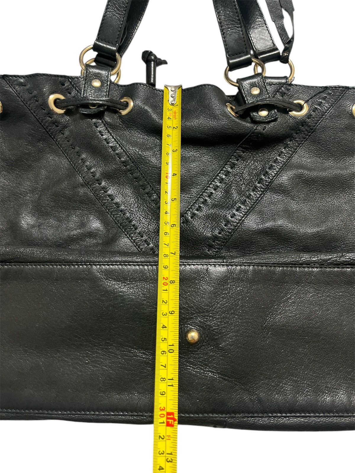 Yves Saint Laurent Calfskin Reversible Double Sac Y Tote Black Gold Size ONE SIZE - 8 Thumbnail
