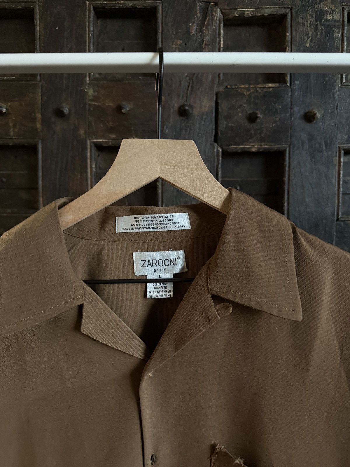 Other Vintage brown minimal short sleeve button up Size US L / EU 52-54 / 3 - 2 Thumbnail