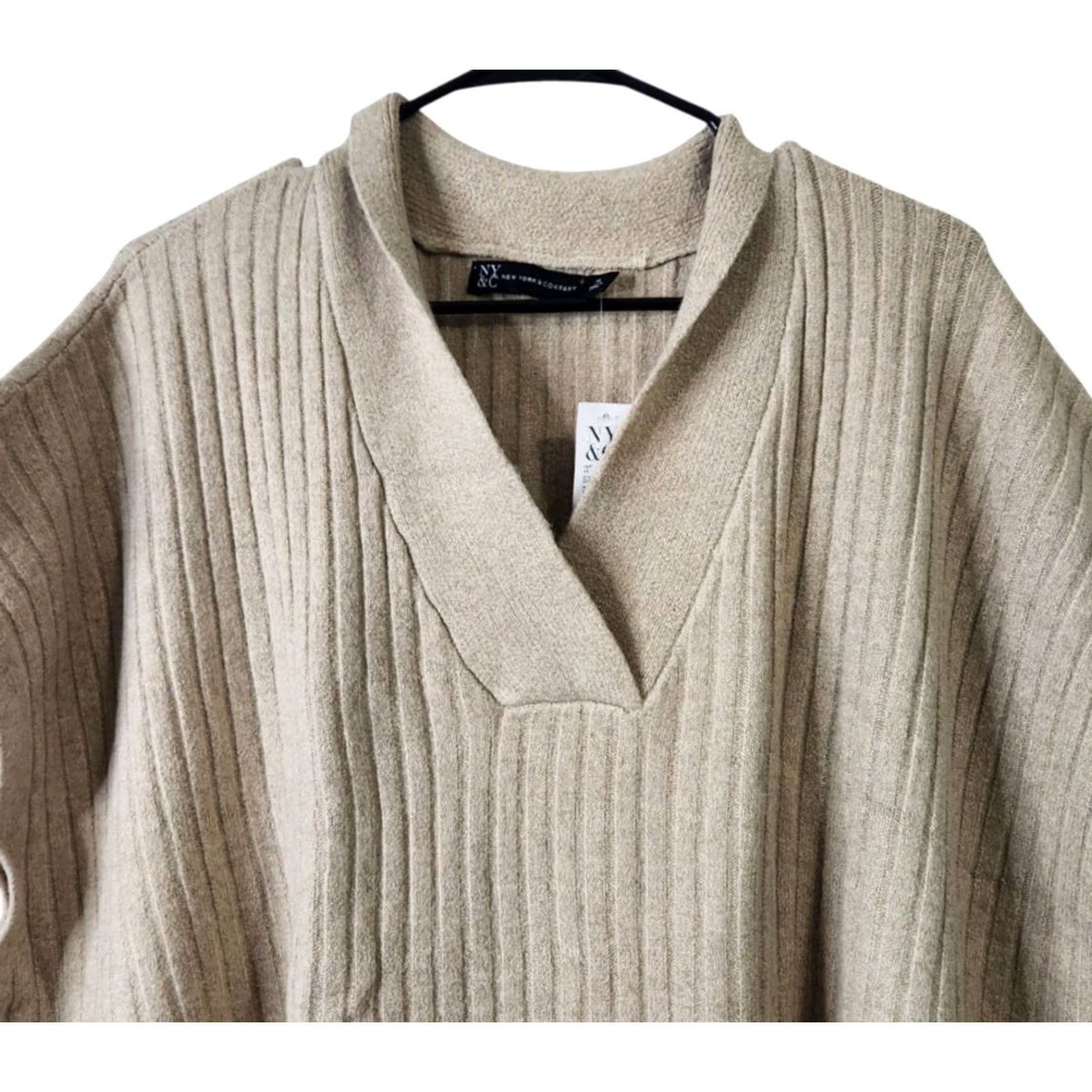 Vintage VINTAGE New York & Company NY&Co Womens XS Sweater Pullover Soft Short Sleeve Ribbed Size XS / US 0-2 / IT 36-38 - 3 Thumbnail