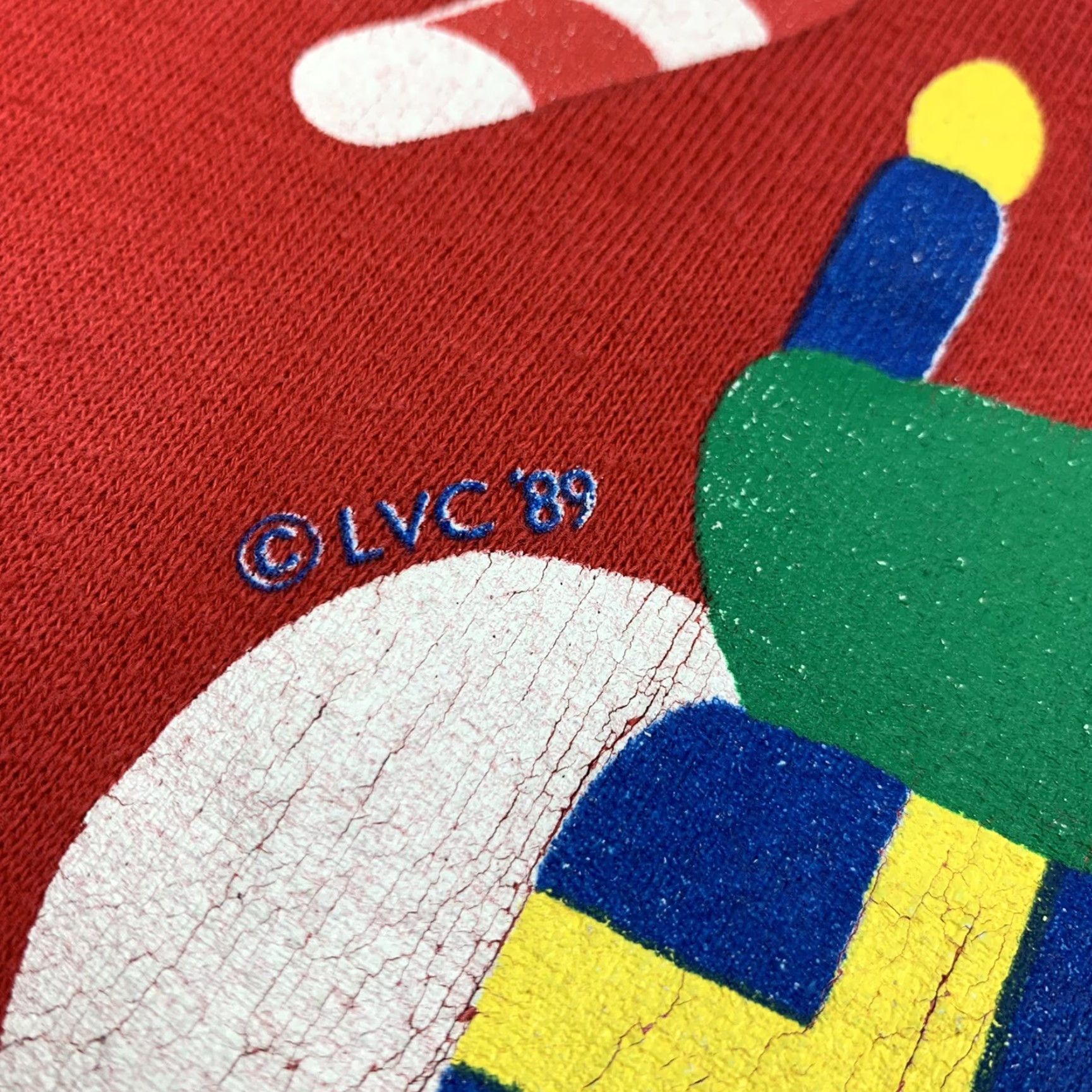 Vintage VINTAGE Healthknit Sweatshirt Men Red Christmas 80s 1989 Crewneck Large L Holiday Size US L / EU 52-54 / 3 - 4 Thumbnail