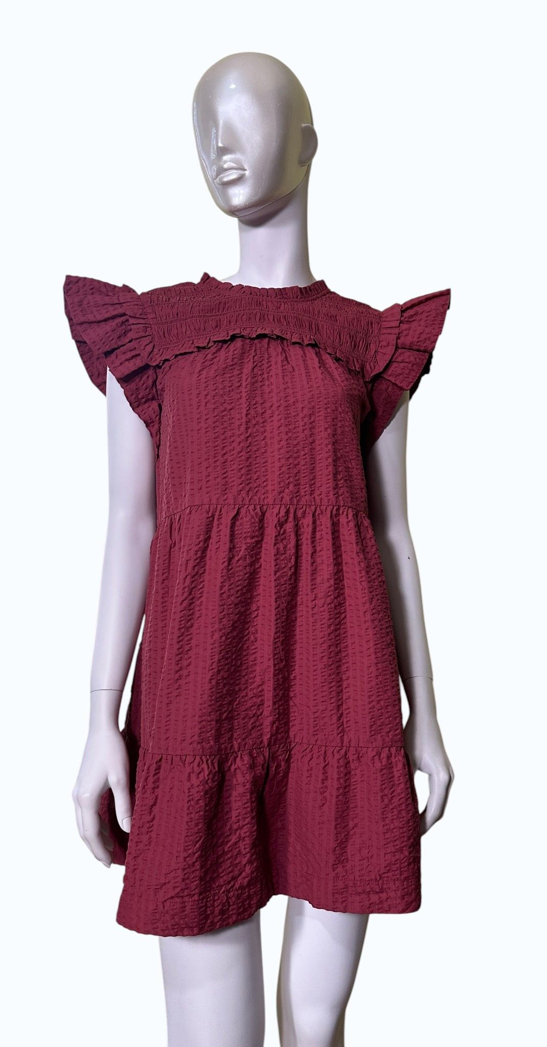 Sea New York Sevyn Seersucker Neck Dress Size M / US 6-8 / IT 42-44 - 1 Thumbnail