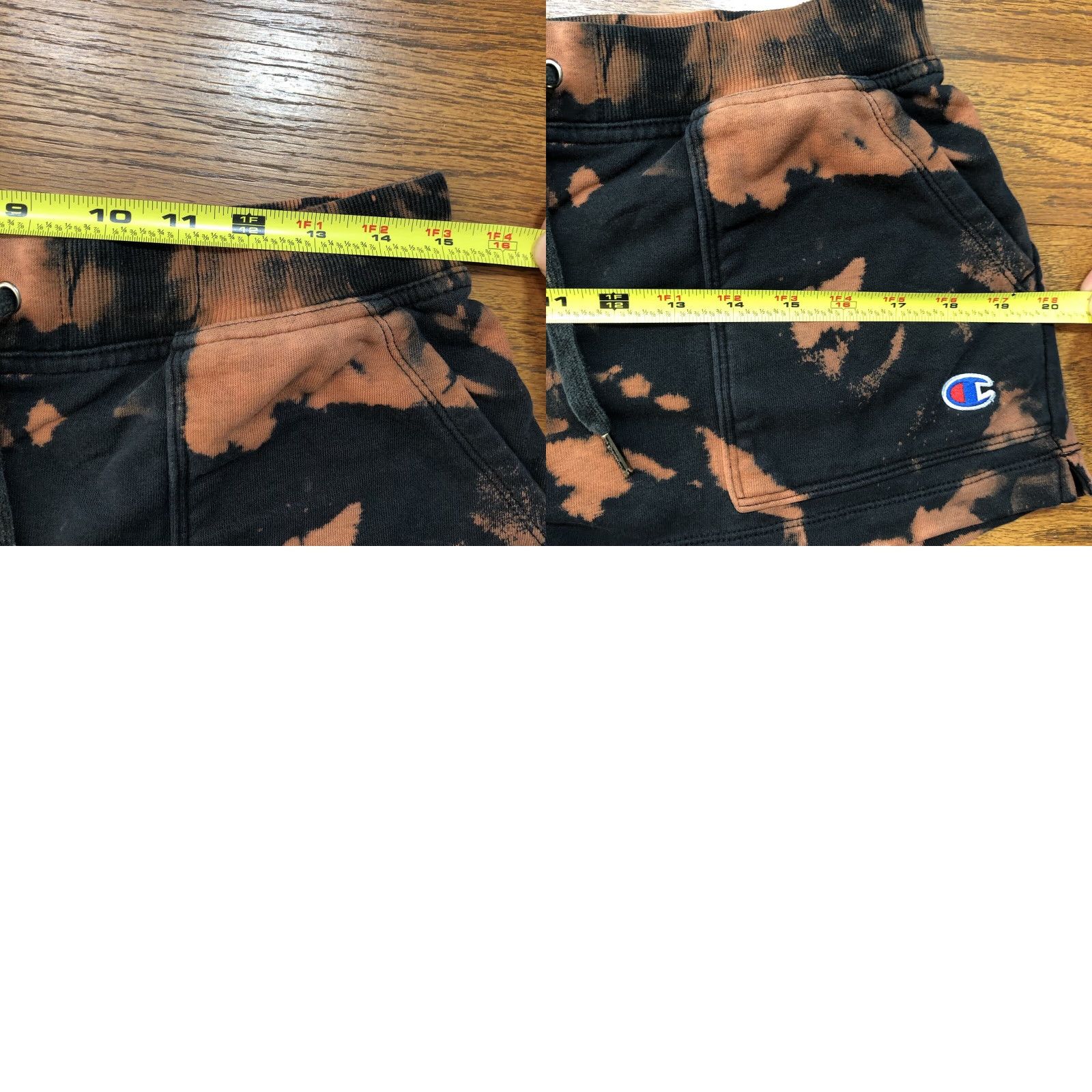 Champion Champion Shorts Womens M Elastic Waistband 2" Inseam Tie Dye Black Logo Athletic Activewear Shorts Womens M Black Tie Dye 2" Inseam Champion Size 32" / US 10 / IT 46 - 8 Thumbnail
