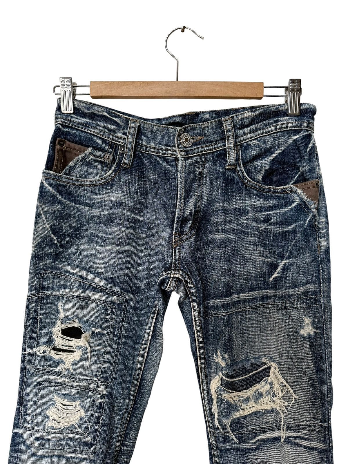Japanese Brand Vintage Difference Rupert Ripped Denim Jeans Size 28" / US 6 / IT 42 - 2 Thumbnail