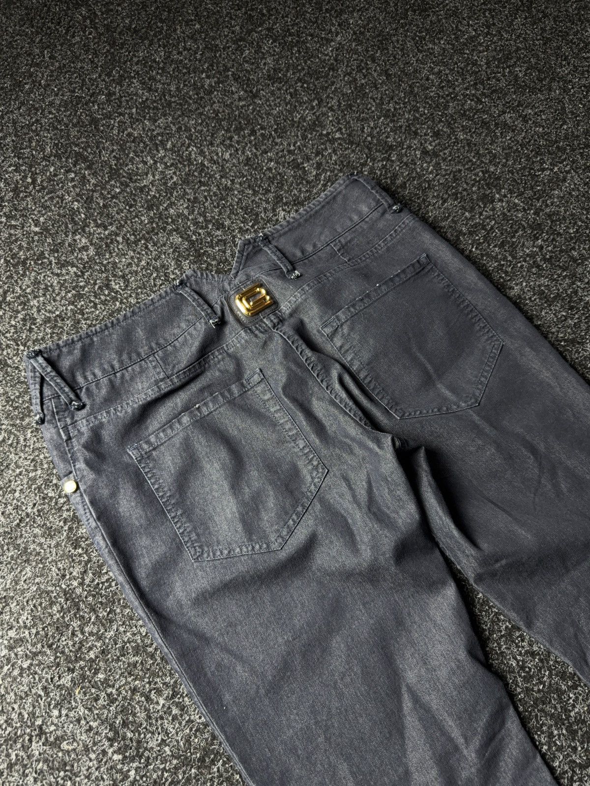 Roberto Cavalli Class Roberto Cavalli Distressed Slim Fit Cotton Pants Size 28" / US 6 / IT 42 - 20 Thumbnail