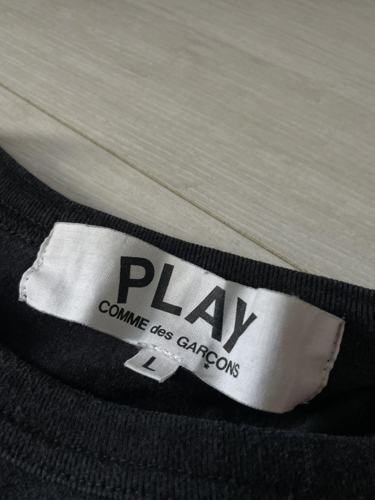 Comme des Garcons PLAY Comme des Garçons PLAY Black T-Shirt Heart Logo RARE Size US L / EU 52-54 / 3 - 6 Thumbnail