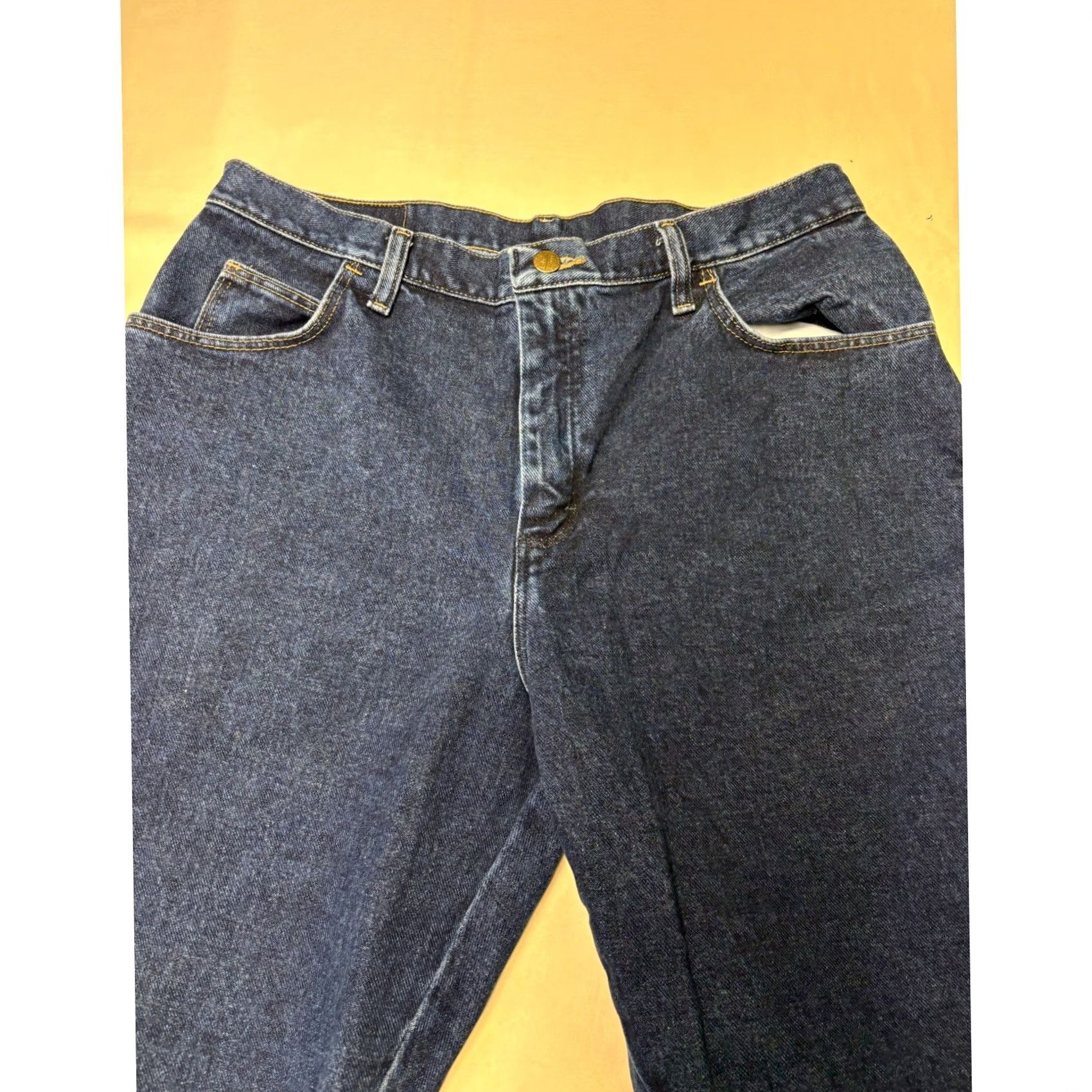 Wrangler Wrangler Blues Jeans Dark Wash 32x30 Relaxed Fit Denim Men WB101AD 5-Pocket Wide-Leg Cotton Green? Size US 32 / EU 48 - 2 Thumbnail