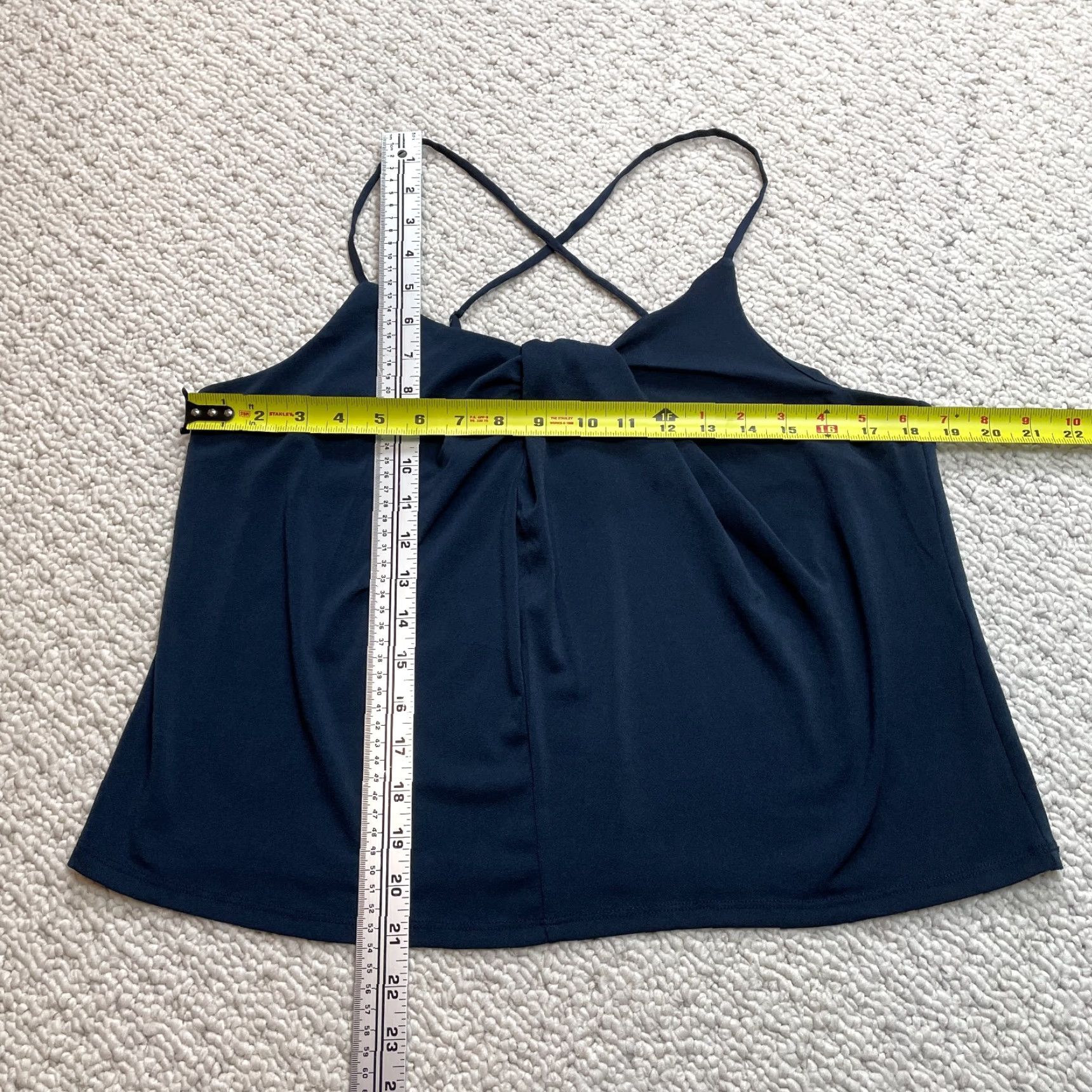 Banana Republic VINTAGE Banana Republic Camisole Tank Top Womens Large Navy Blue Polyester Cami Size L / US 10 / IT 46 - 2 Thumbnail