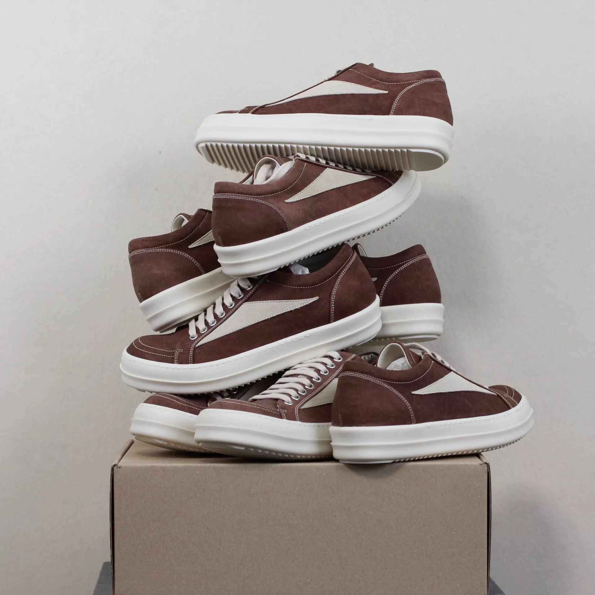 Rick Owens unique low-top canvas shoes in dusty pink Size US 7.5 / EU 40-41 - 1 Thumbnail