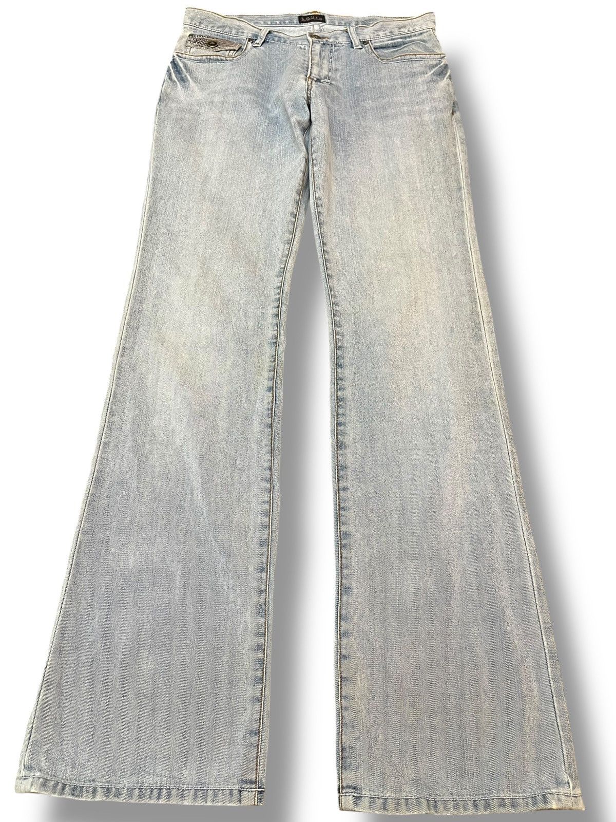 Japan Blue Vintage Louis Chavlon Flare Snakeskin Pocket Denim Size US 32 / EU 48 - 2 Thumbnail