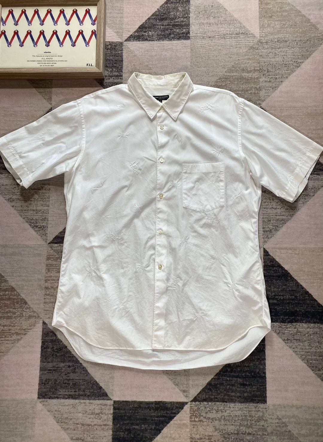 Comme des Garcons CDG Comme des Garçons Embroidered White Shirt Size US L / EU 52-54 / 3 - 1 Thumbnail