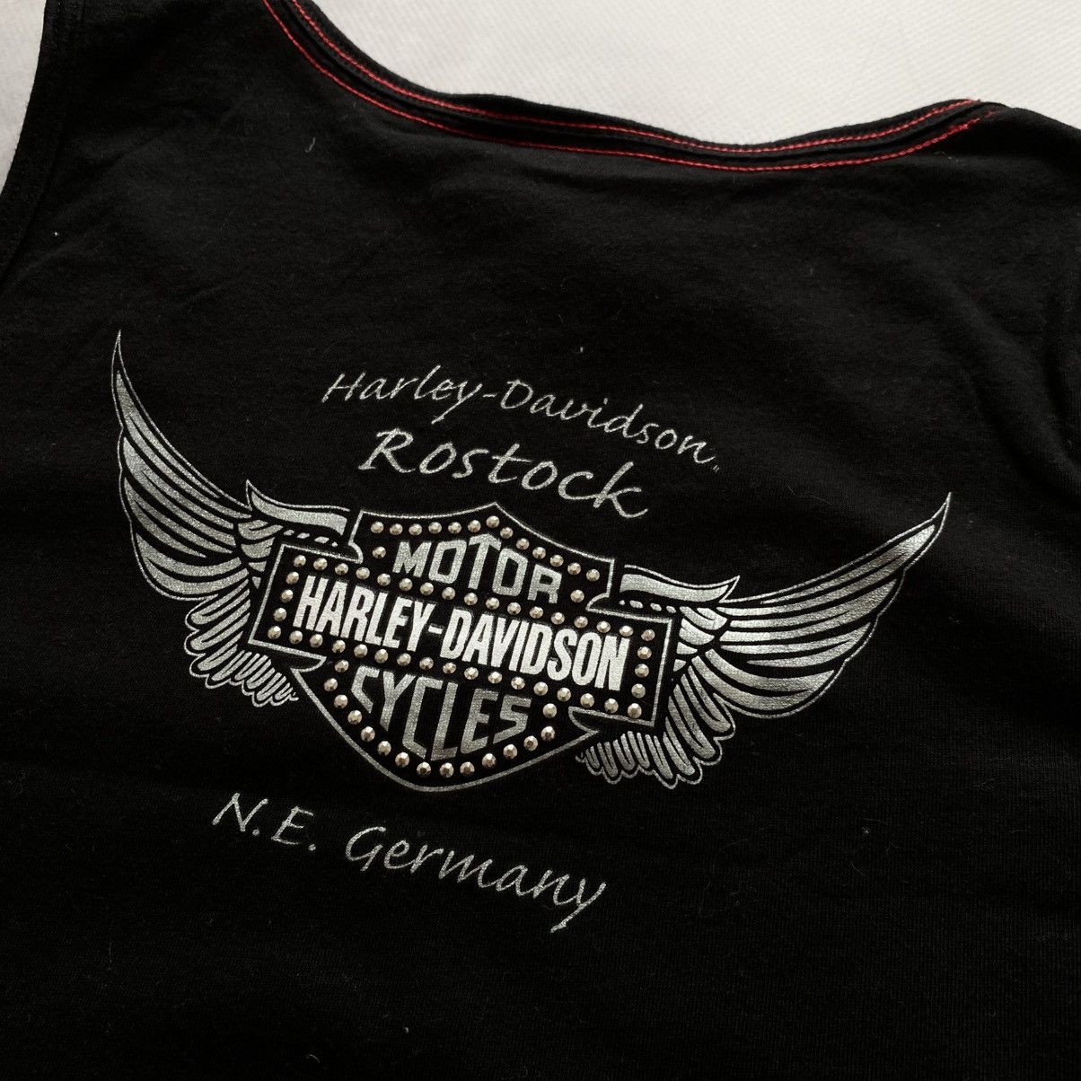 Ed Hardy × Harley Davidson Y2K Harley Davidson Rhinestone Eagle Big Logo Tank Top Tee Size US L / EU 52-54 / 3 - 6 Thumbnail