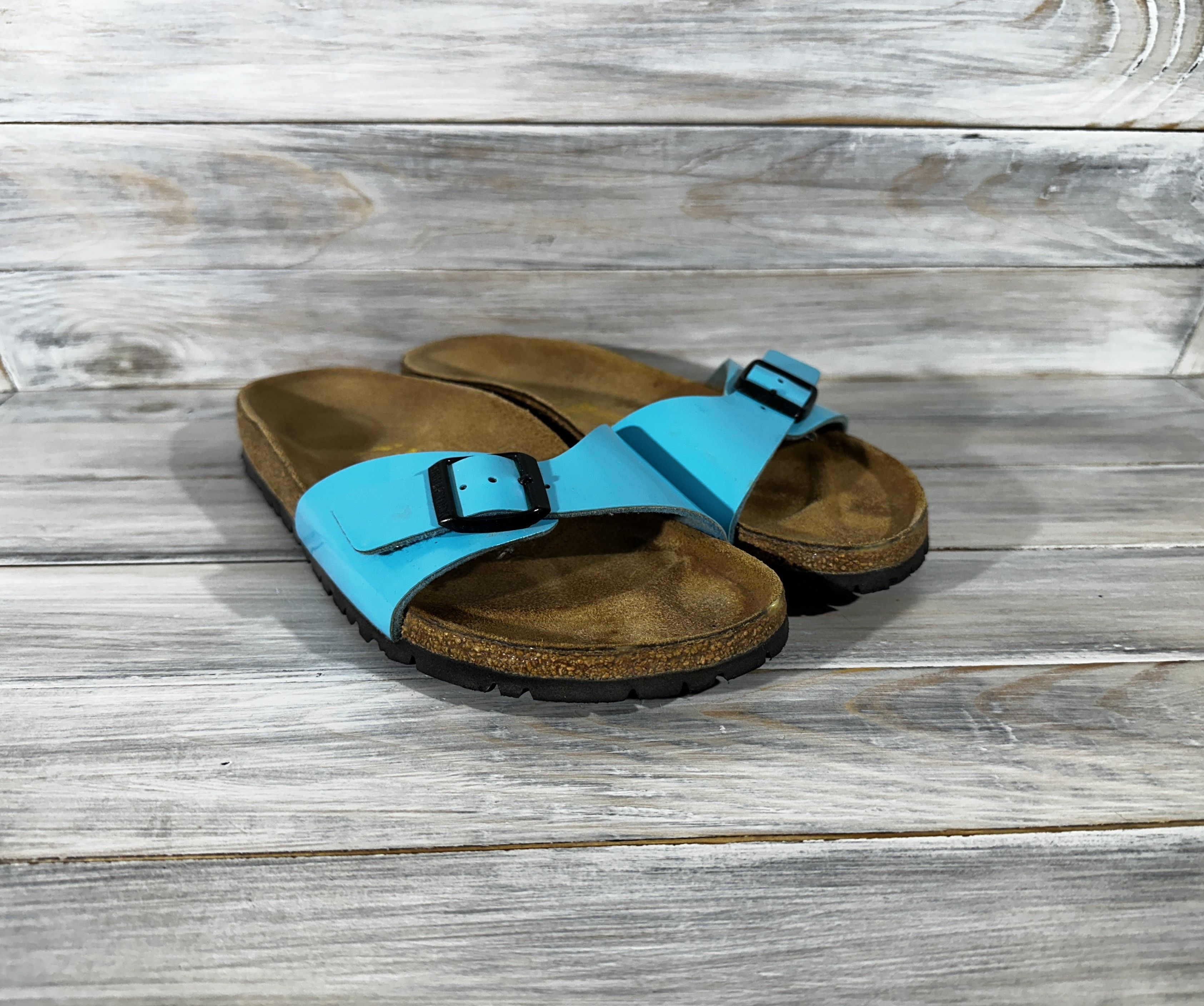 Birkenstock Birkenstock Madrid Birko-Flor Women's Leather Slide Sandals Size US 7 / IT 37 - 12 Thumbnail