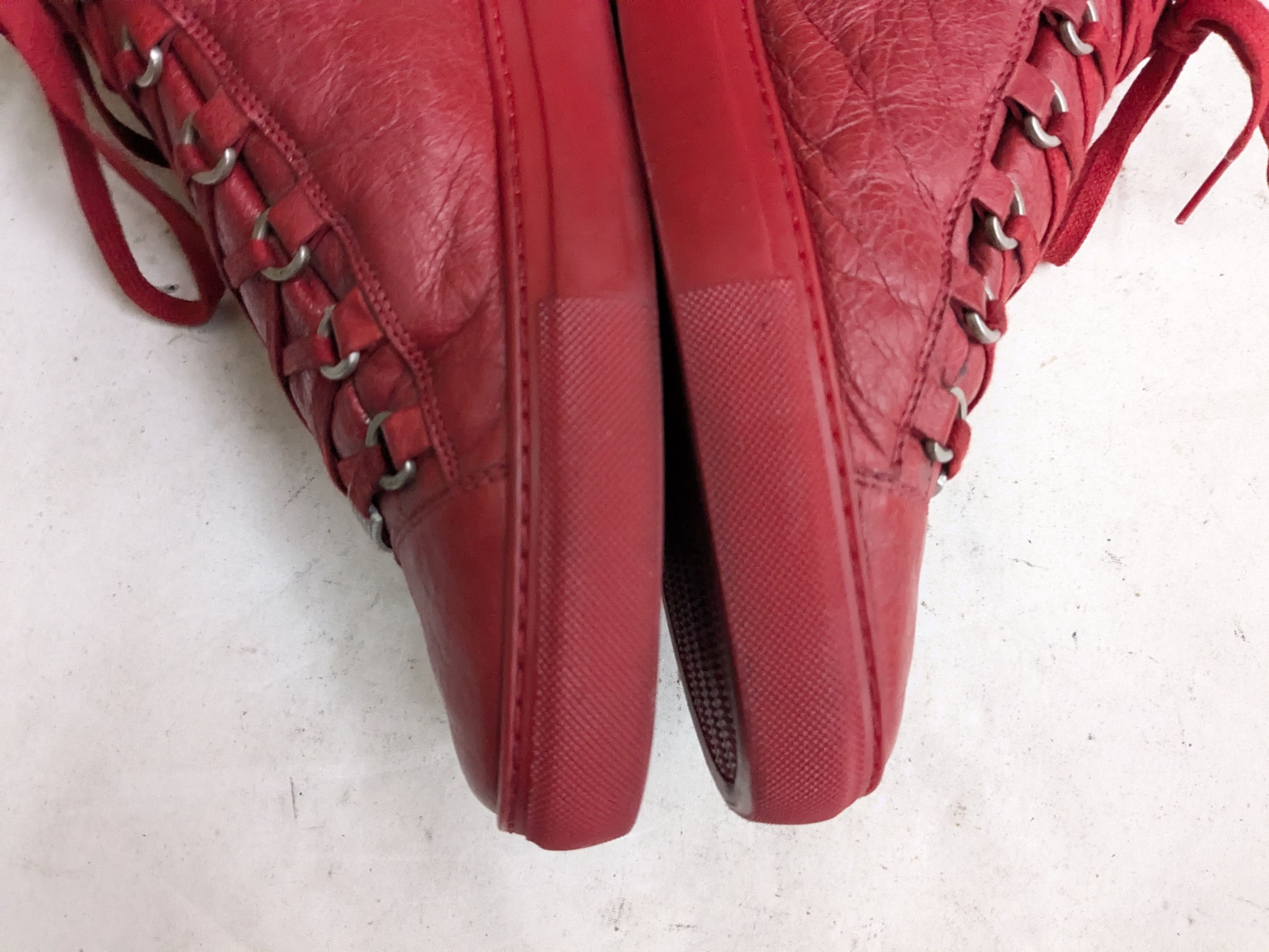 Balenciaga Balenciaga Arena Red 11 Leather High Top Sneakers Size US 11 / EU 44 - 8 Thumbnail