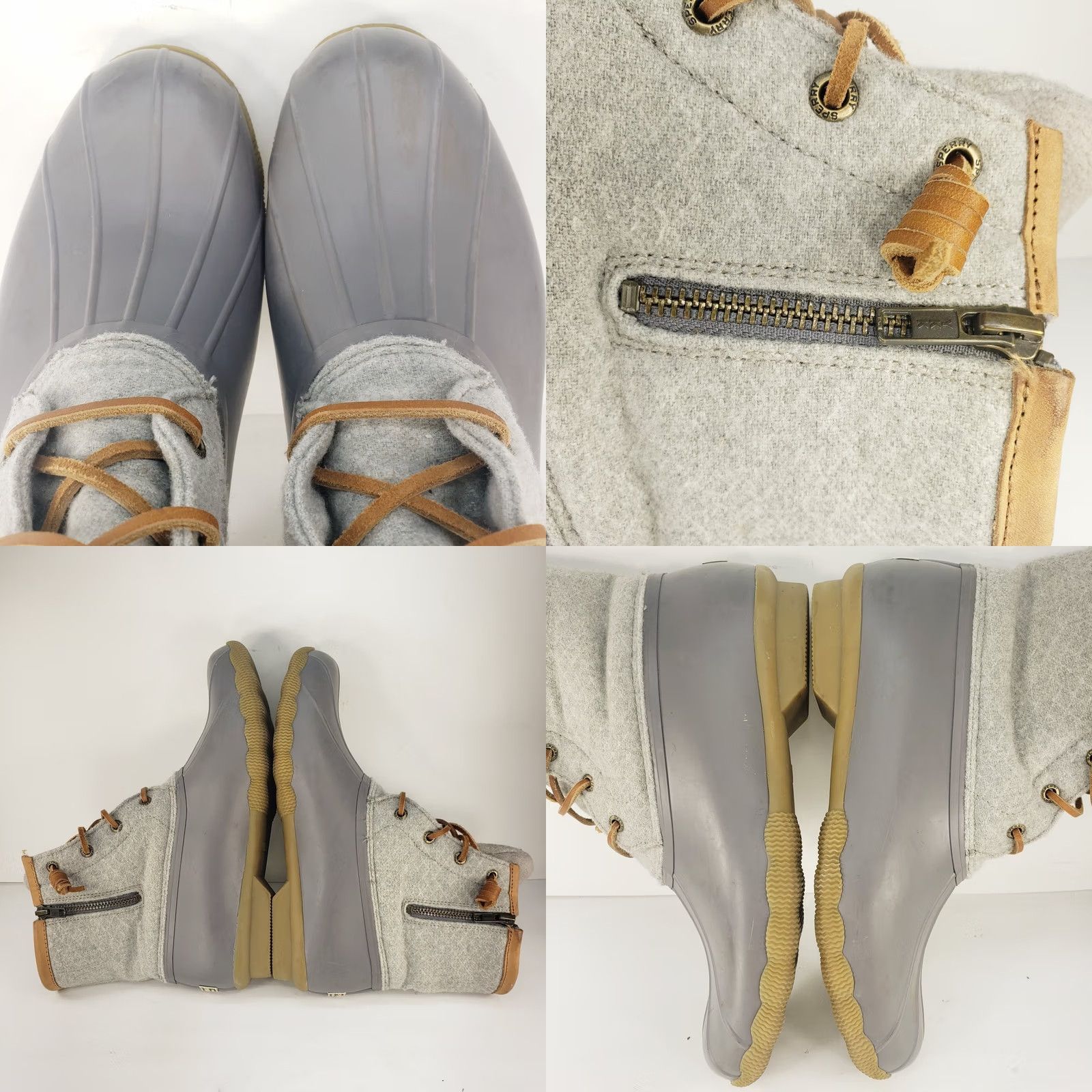 Sperry Sperry Saltwater Emboss Wool Duck Boots Dark Grey Women's Size 10M Boots Rain Duck Wool Embossed Gray SPERRY Saltwater Shoes Womens 10M Size US 10 / IT 40 - 8 Thumbnail