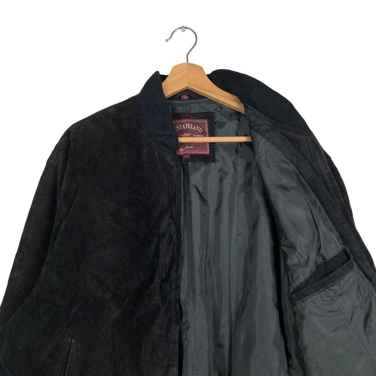 Japanese Brand 📌Vintage Pigskin Leather Jacket All Stateland Issey Miyake Size US L / EU 52-54 / 3 - 13 Thumbnail