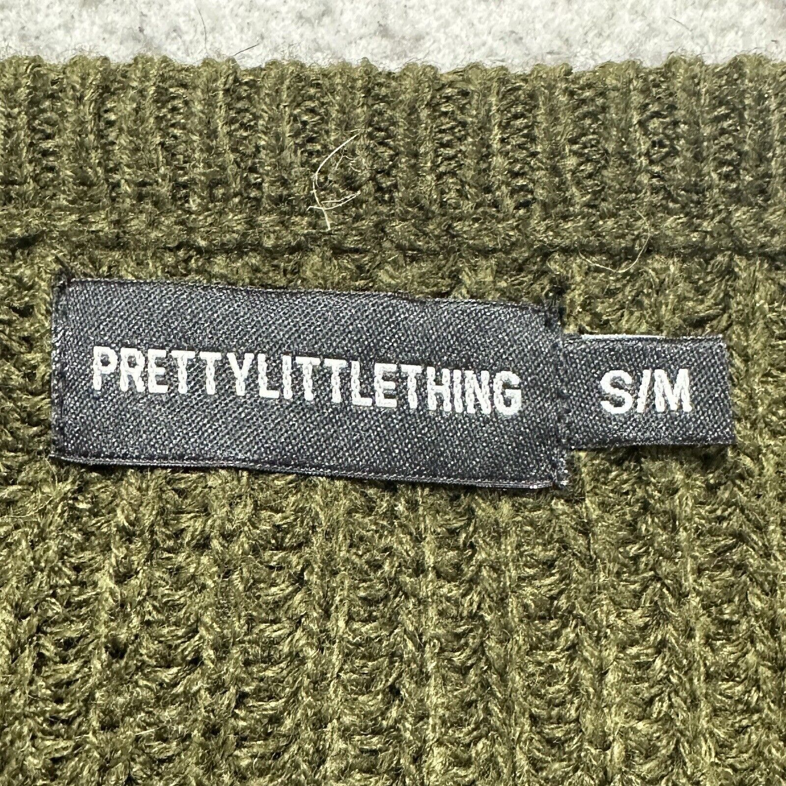 Other Pretty Little Thing Small / Medium Green Cropped Sweater Size M / US 6-8 / IT 42-44 - 3 Thumbnail