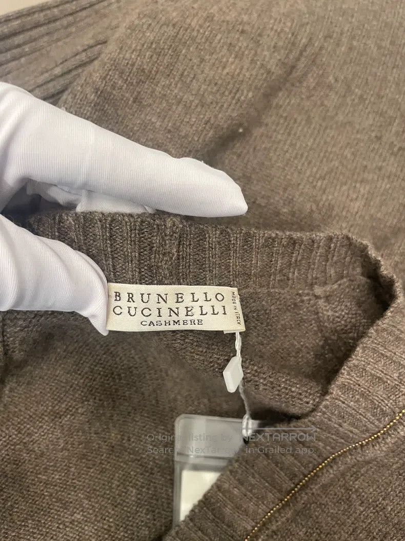 Brunello Cucinelli Brunello Cucinelli Brown Cashmere Sweater Size M / US 6-8 / IT 42-44 - 3 Thumbnail