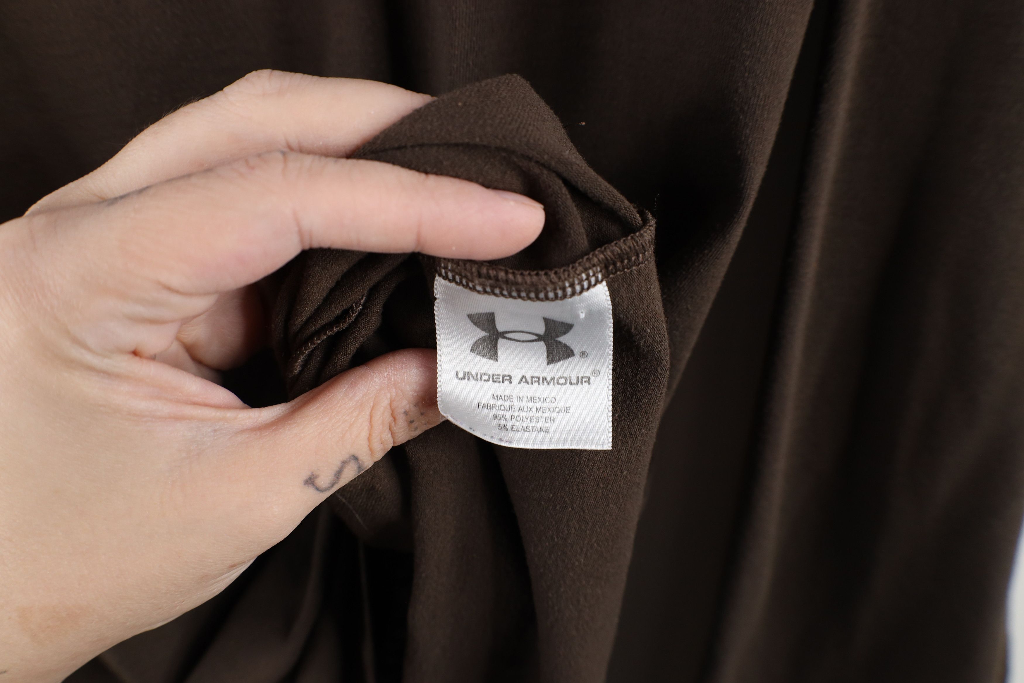 Under Armour × Vintage Under Armour Knit Training Long Sleeve T-Shirt Brown Size US S / EU 44-46 / 1 - 6 Thumbnail