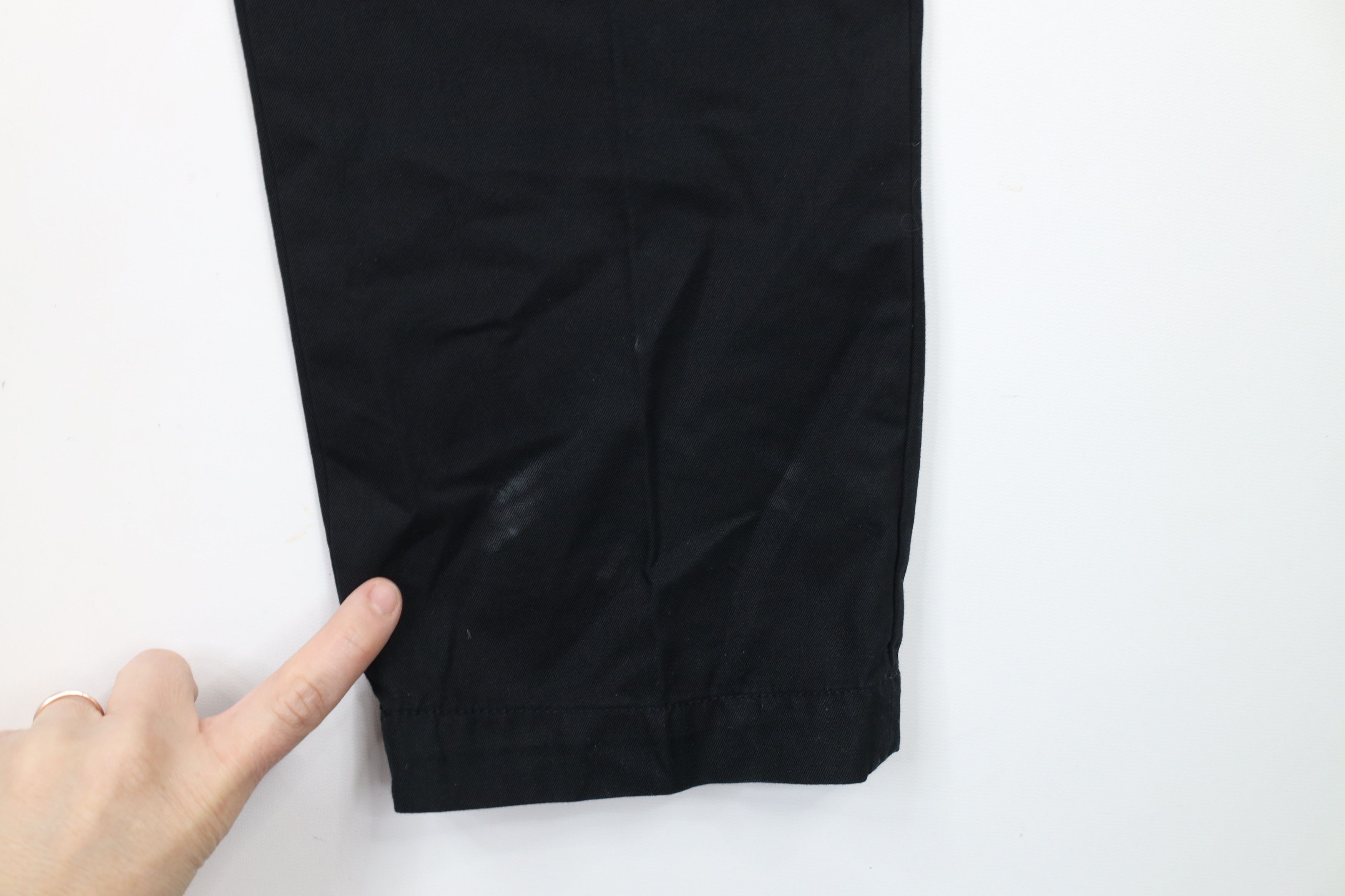 Lacoste × Vintage Lacoste Fit Distressed Flat Front Chino Pants Black Cotton Size US 34 / EU 50 - 5 Thumbnail