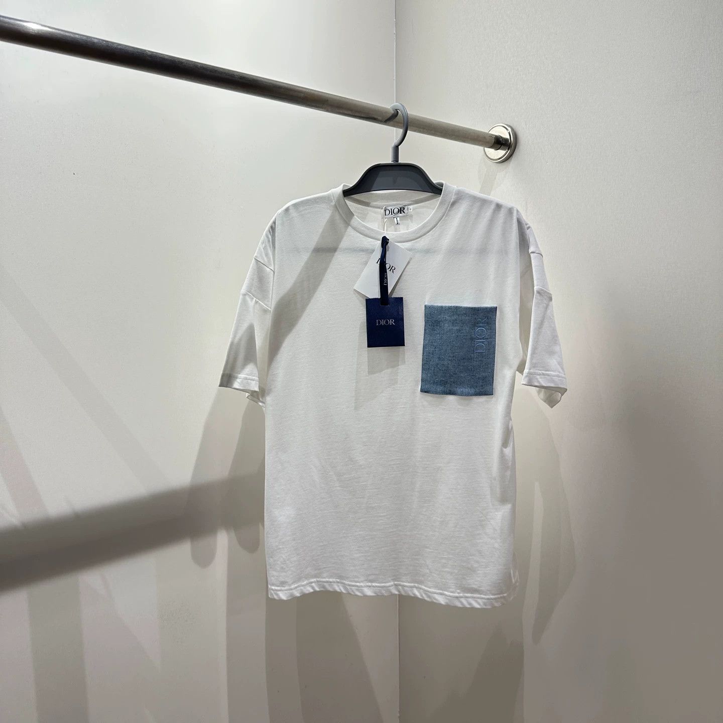 Christian Dior Monsieur Dior denim pocket slogan short 13 cotton unused Size XS / US 0-2 / IT 36-38 - 1 Thumbnail