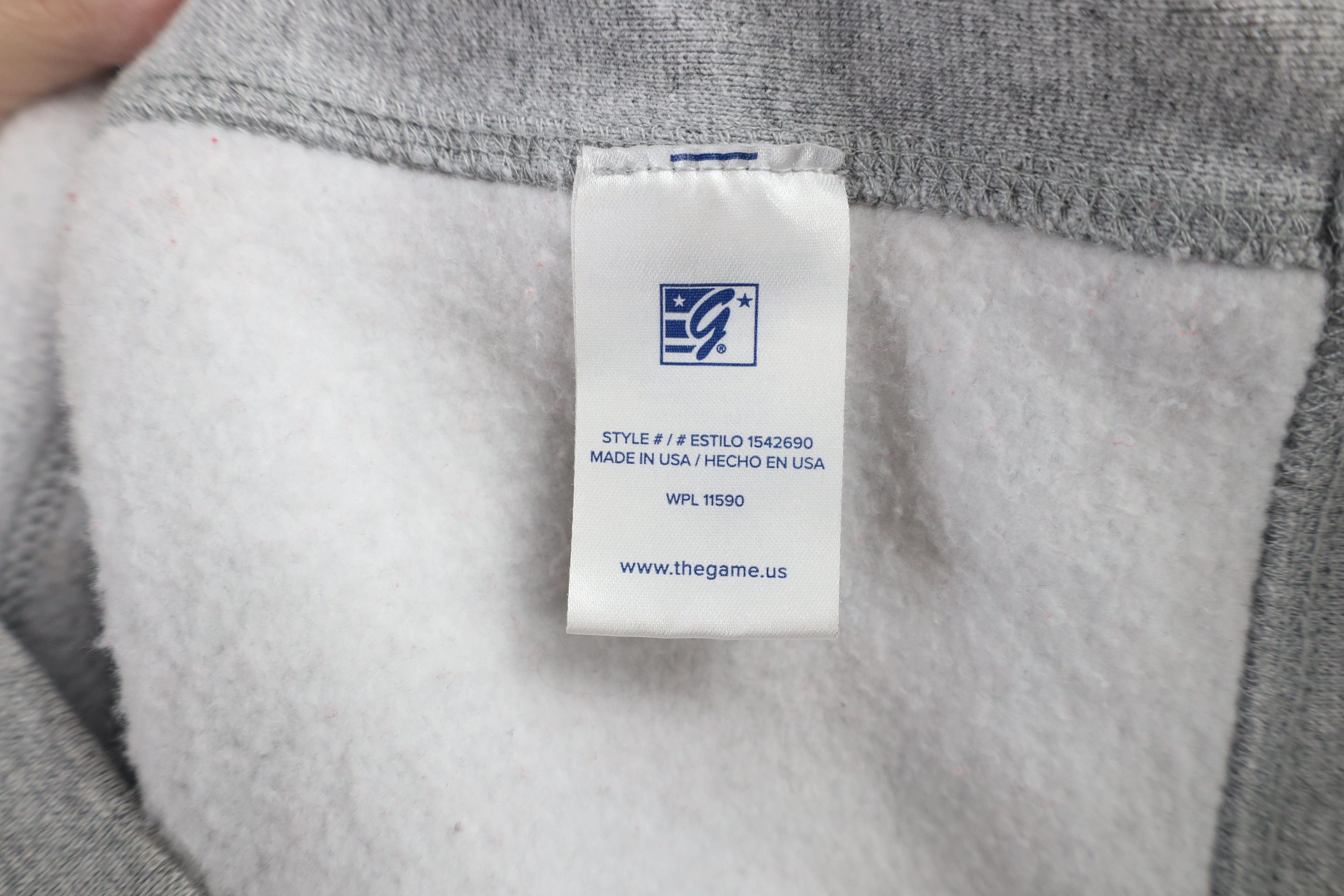 Vintage Vintage 90s The Game Hoodie Sweatshirt Heather Gray USA Size US M / EU 48-50 / 2 - 6 Thumbnail