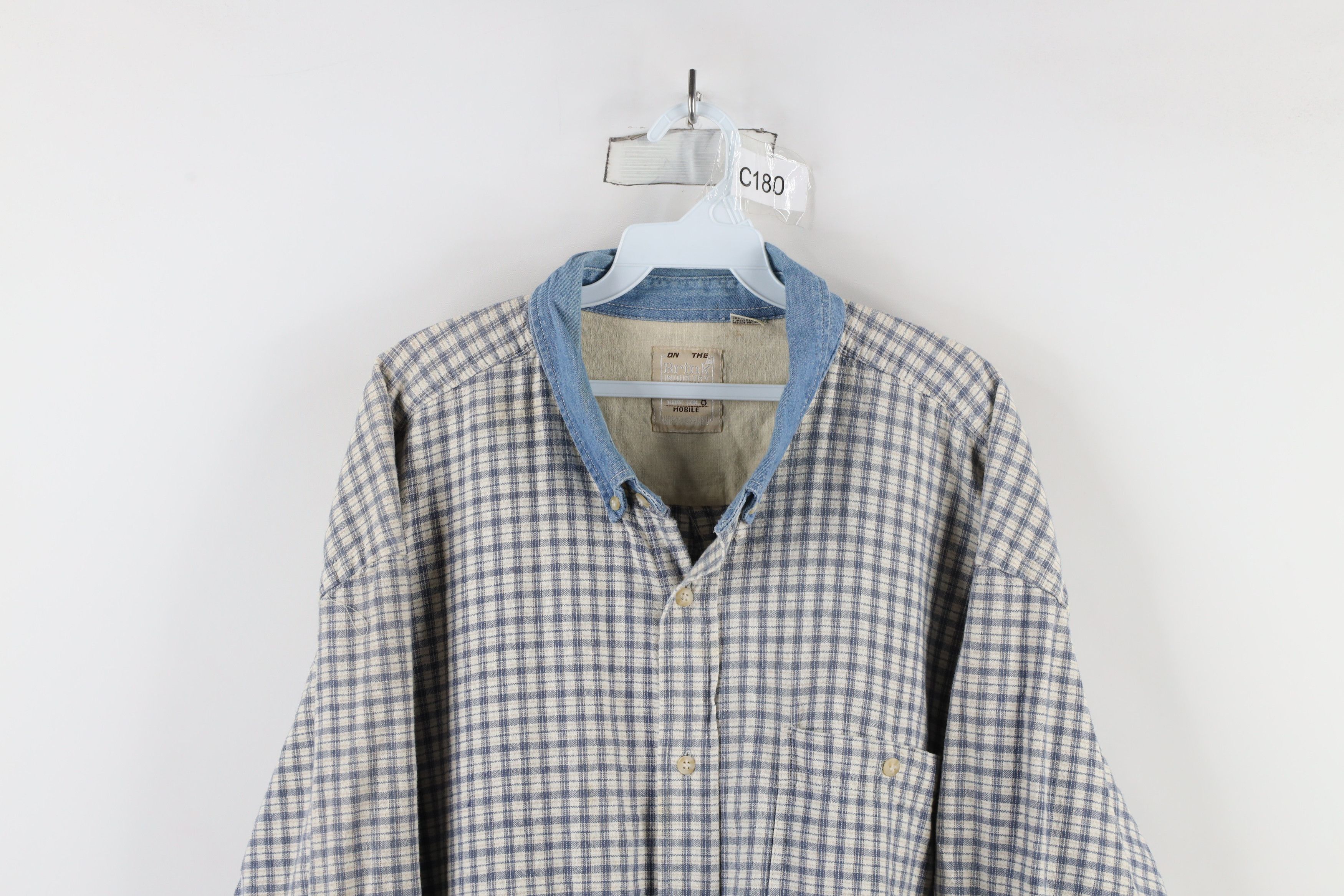 Vintage Vintage 90s Streetwear Blend Denim Collar Button Down Shirt Size US XXL / EU 58 / 5 - 2 Thumbnail