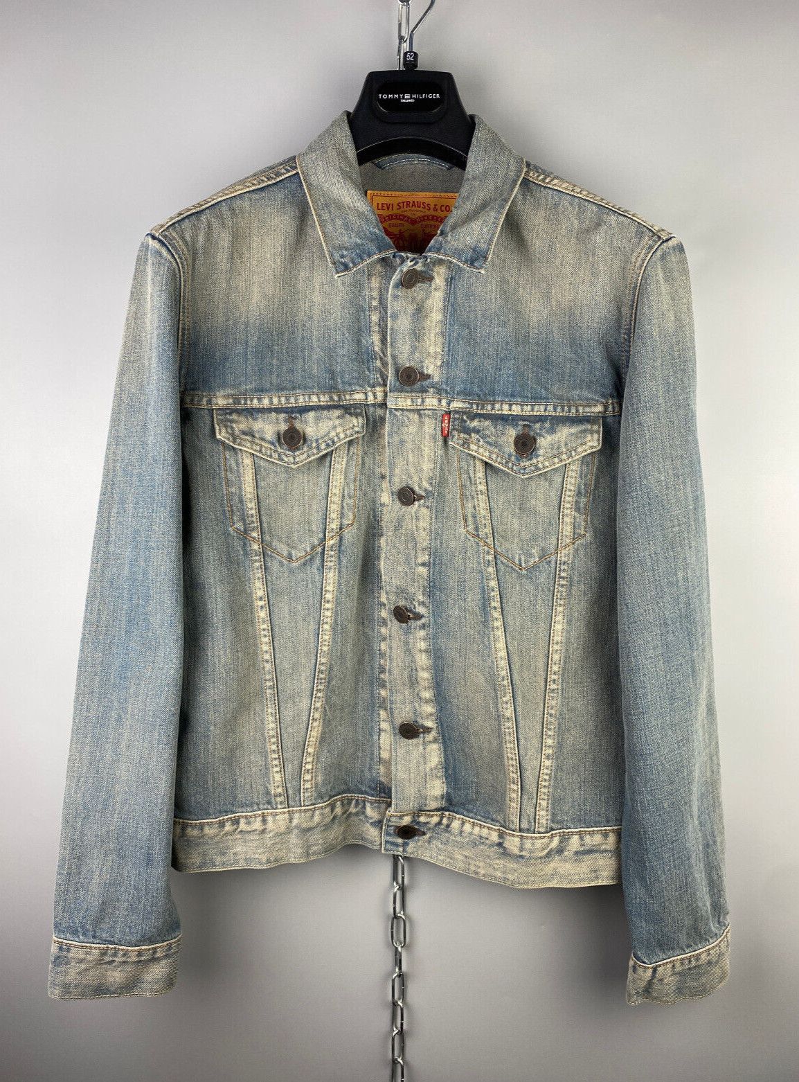Levi's Levis Washed Denim Trucker Jacket Size US M / EU 48-50 / 2 - 1 Thumbnail